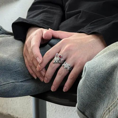 Other Exaggerated Alien Ring – Gemstone, Unisex Streetwear Size ONE SIZE - 2 Thumbnail