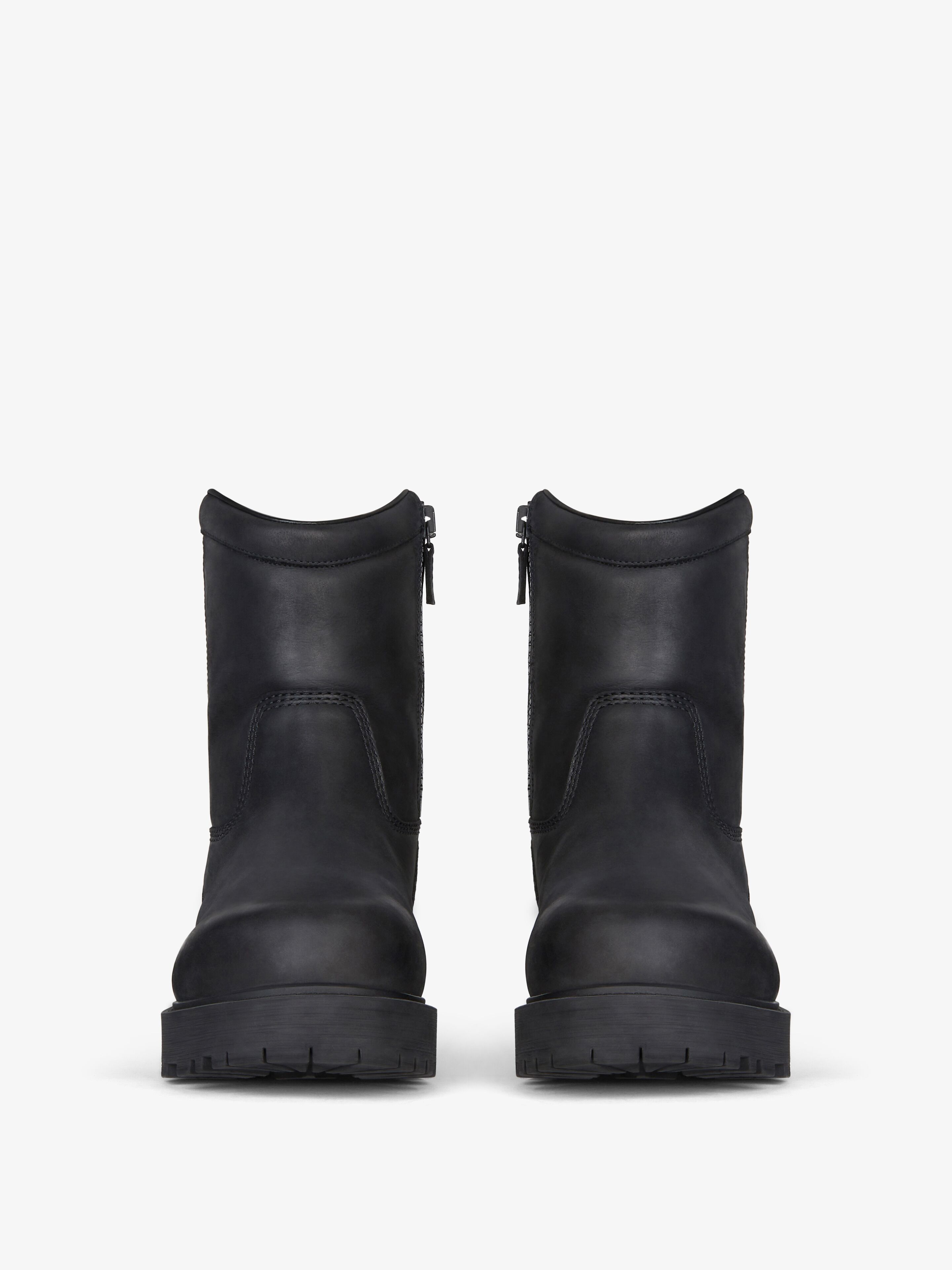 Givenchy o1srvl11e0225 Storm Ankle Boots In Nubuck With Zip in Black Size US 8 / EU 41 - 2 Thumbnail