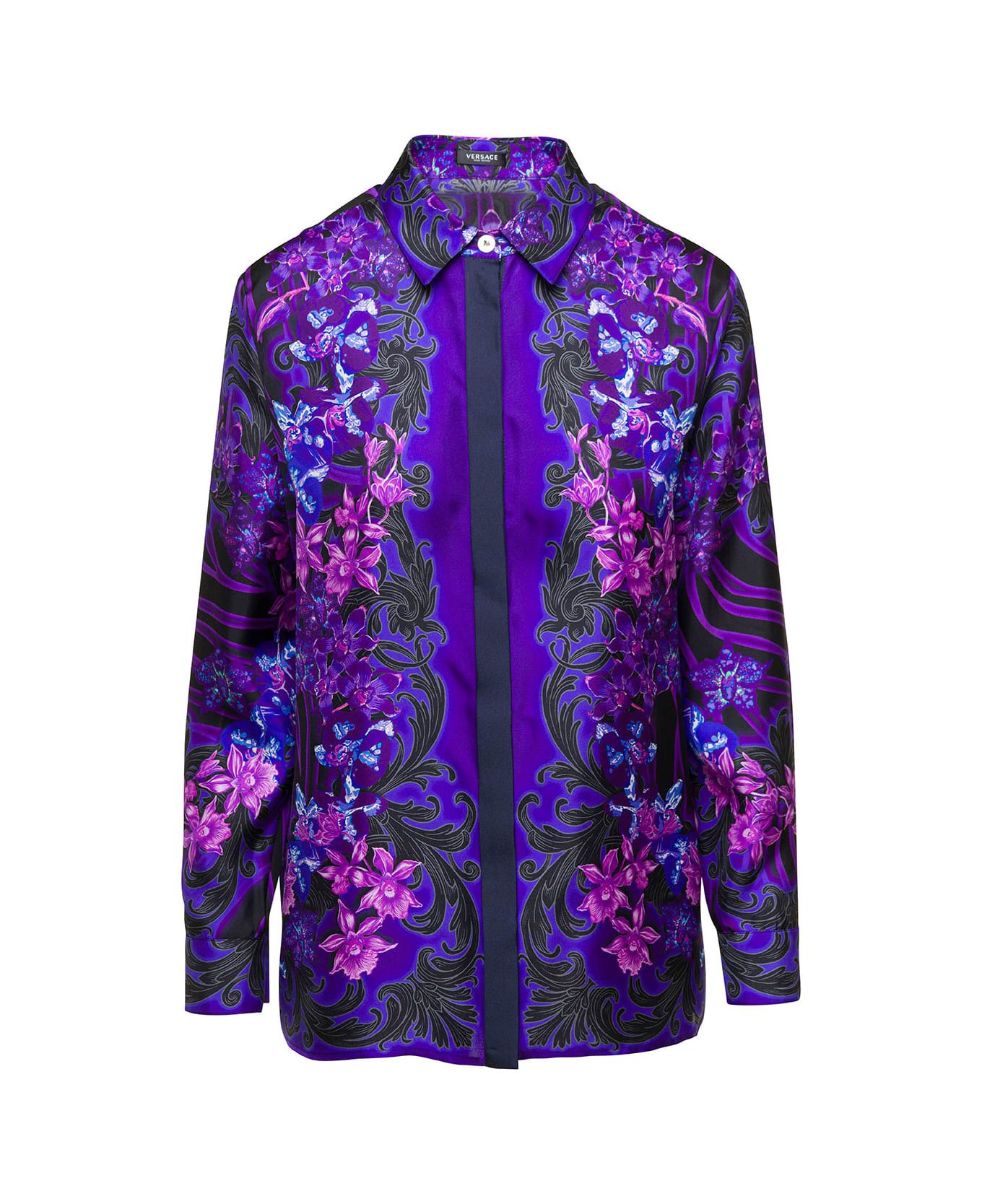 Versace o1y0226 Silk Shirt in Multicolor Size S / US 4 / IT 40 - 1 Thumbnail