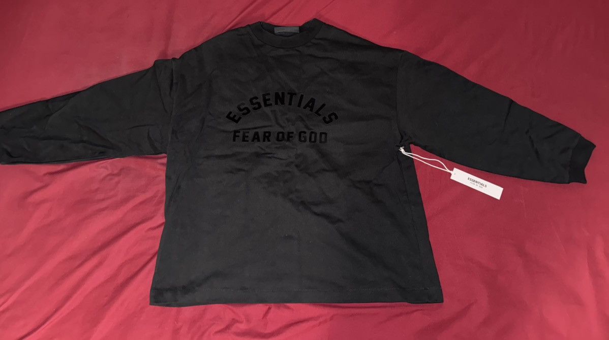 Essentials × Fear of God Fear of God Essentials Black Heavy Long Sleeve T-Shirt Size US S / EU 44-46 / 1 - 1 Thumbnail