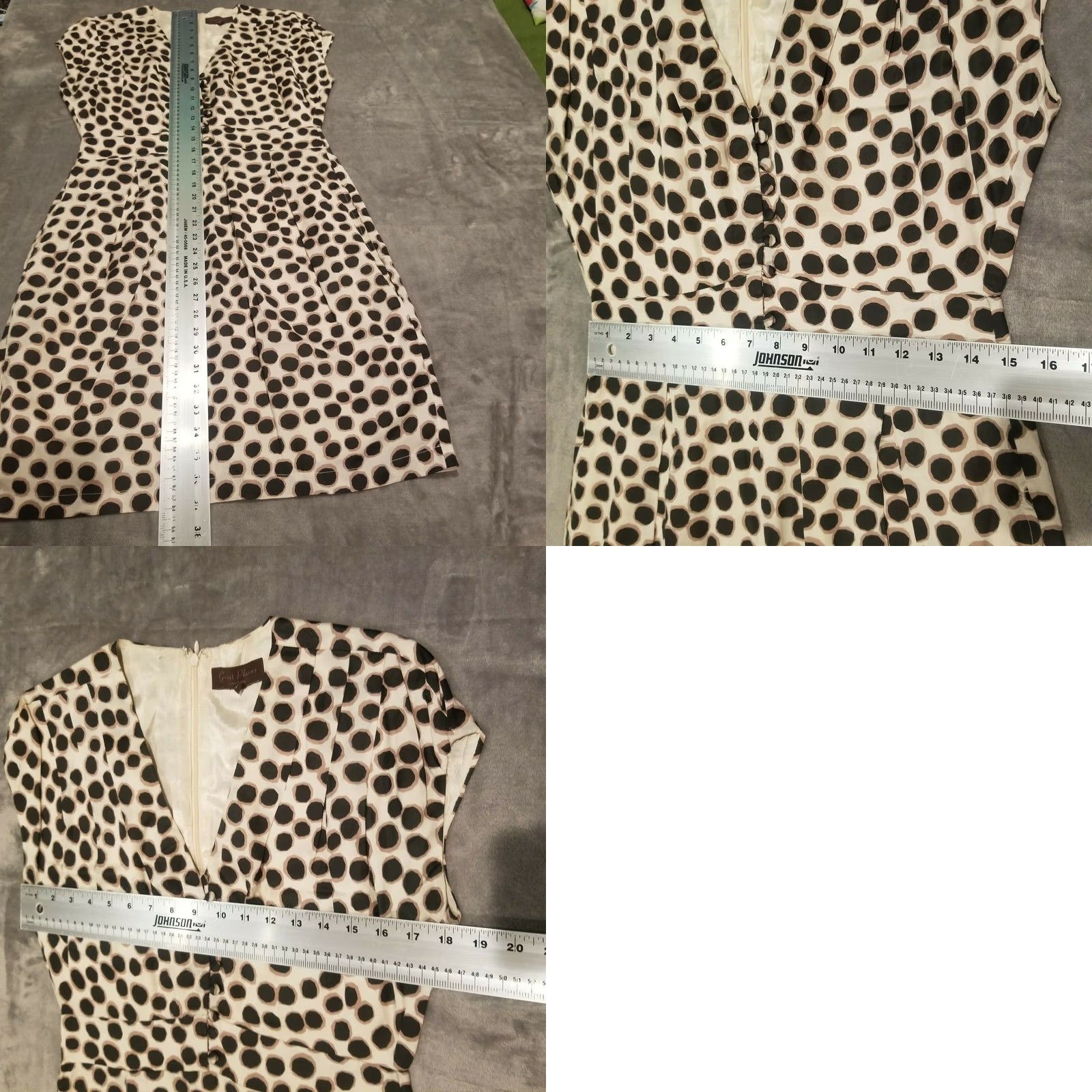 Vintage VINTAGE Great Plains London V-Neck Animal Print Pleated Sheath Dress Cap Sleeve XS Size XS / US 0-2 / IT 36-38 - 8 Thumbnail