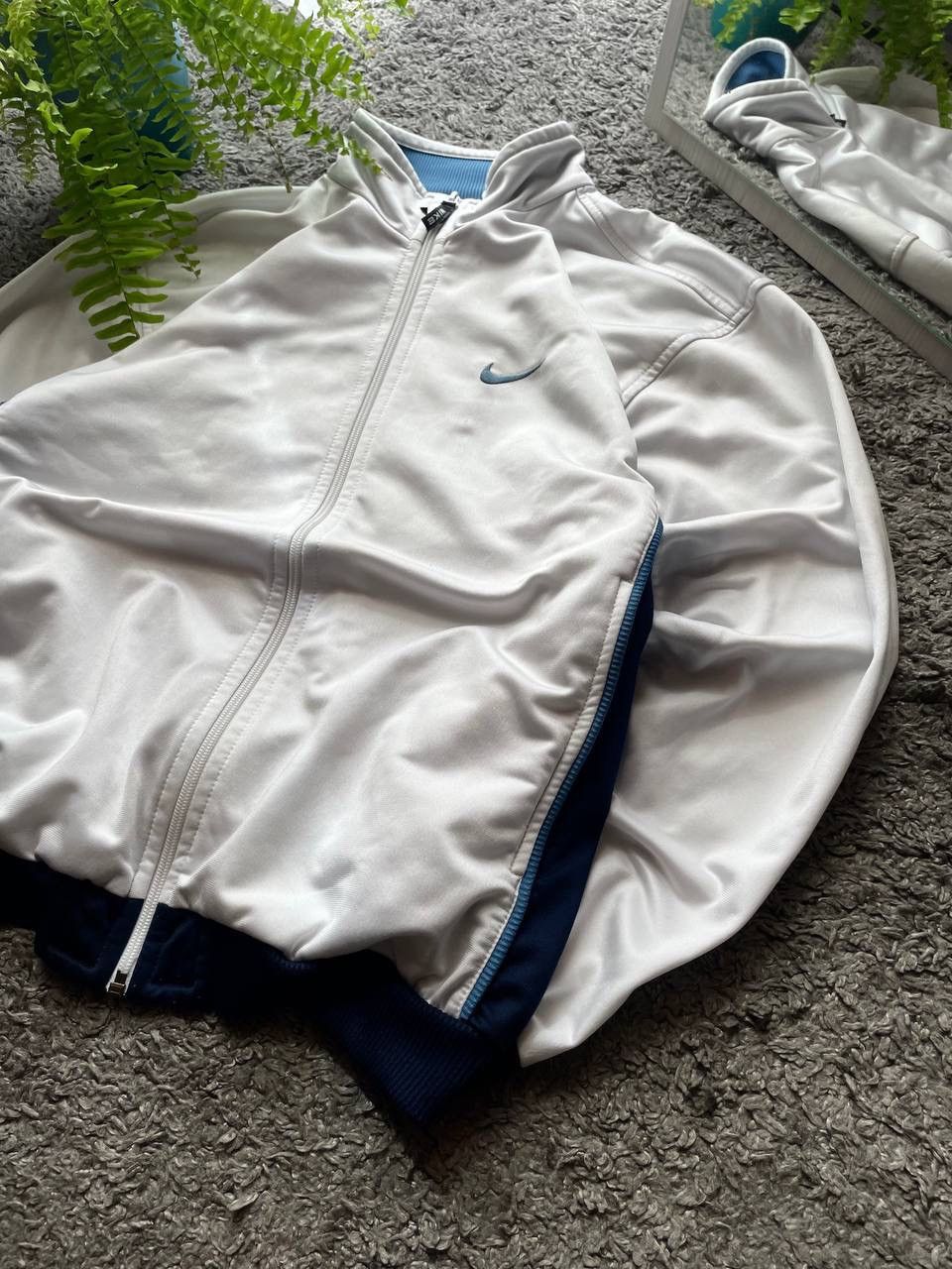 Nike × Vintage 90s Nike Vintage Zip-Hoodie Streetwear Swoosh Logo Rare Size US M / EU 48-50 / 2 - 13 Thumbnail