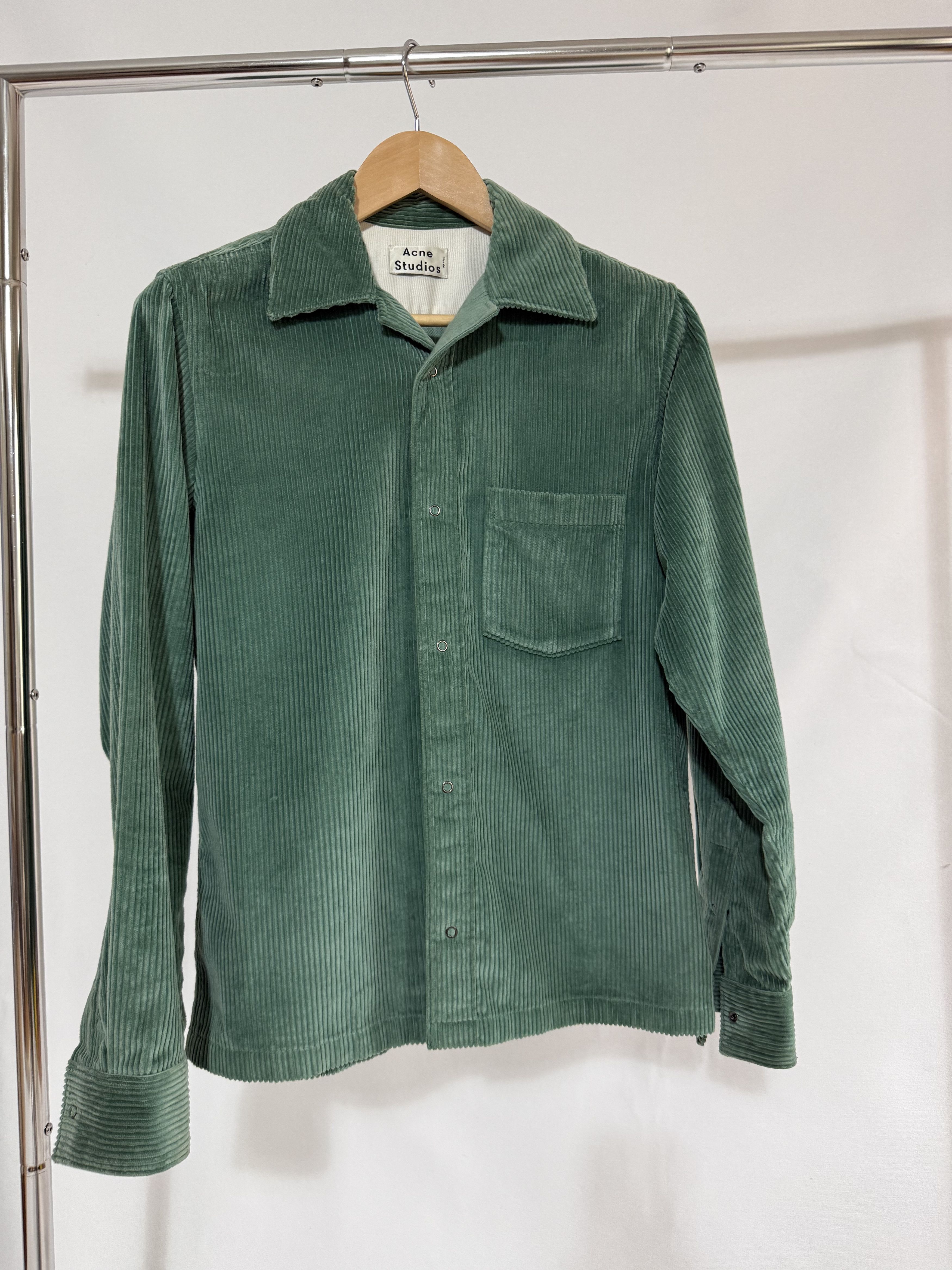 Acne Studios Acne Studios Green Corduroy Denver Shirt Size US S / EU 44-46 / 1 - 2 Thumbnail