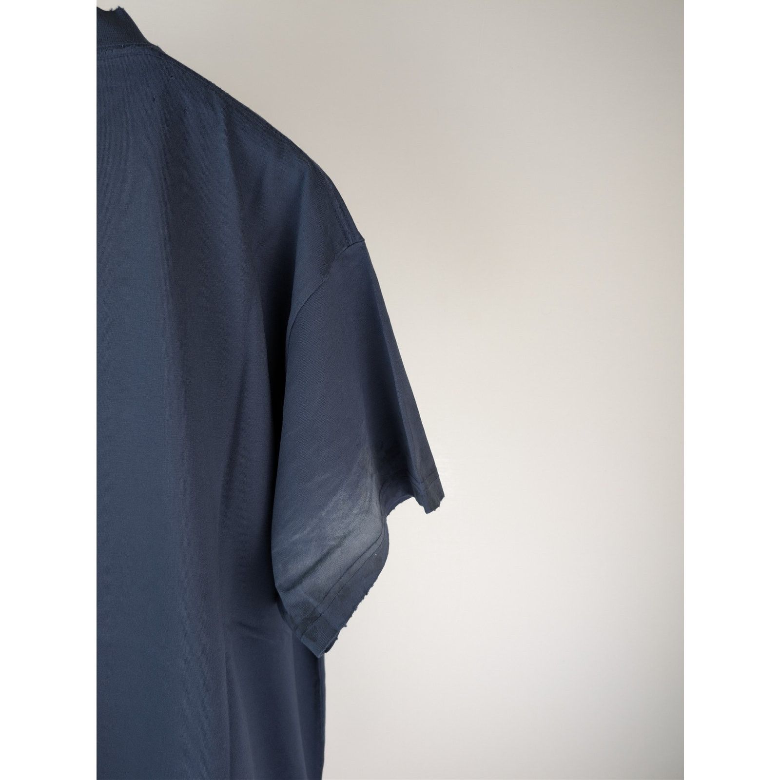 Balenciaga o1rshd1 3B Stencil Oversized Vintage Jersey T-Shirt in Blue Size US XL / EU 56 / 4 - 13 Thumbnail