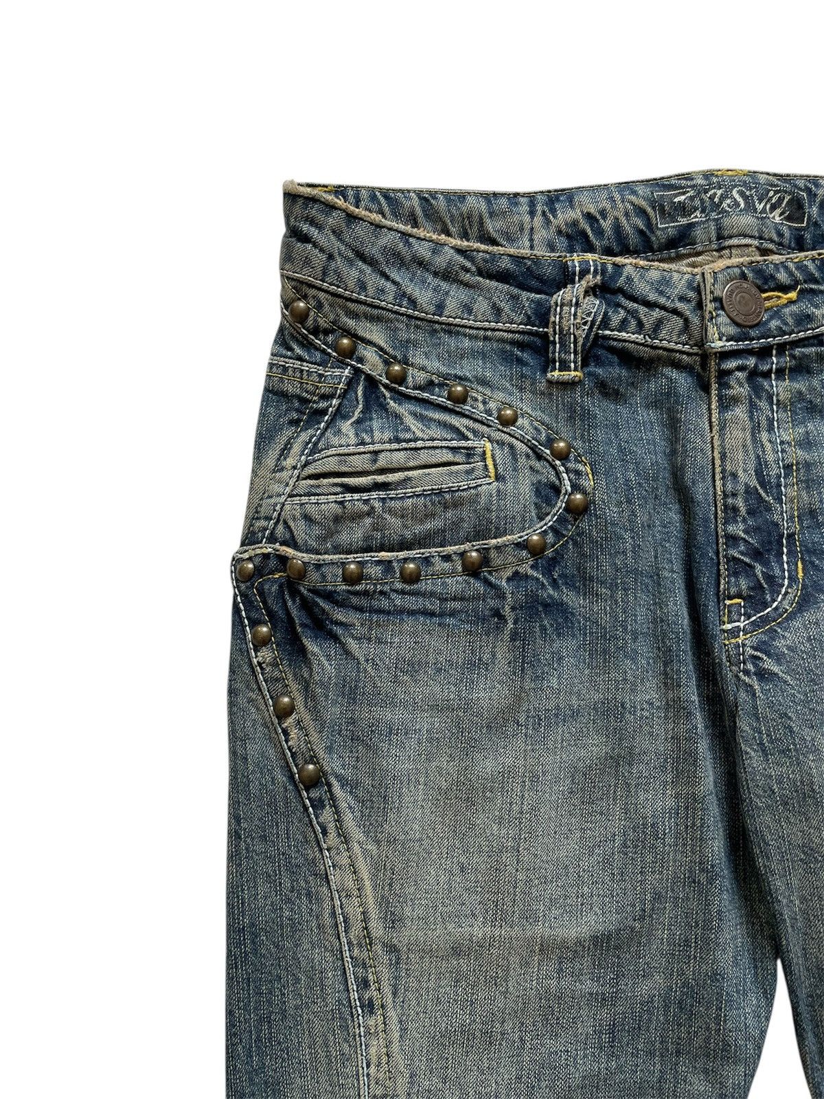 Japanese Brand OFFER!!Very Rare Vintage Casva Stub Flare Jeans Size US 32 / EU 48 - 7 Thumbnail