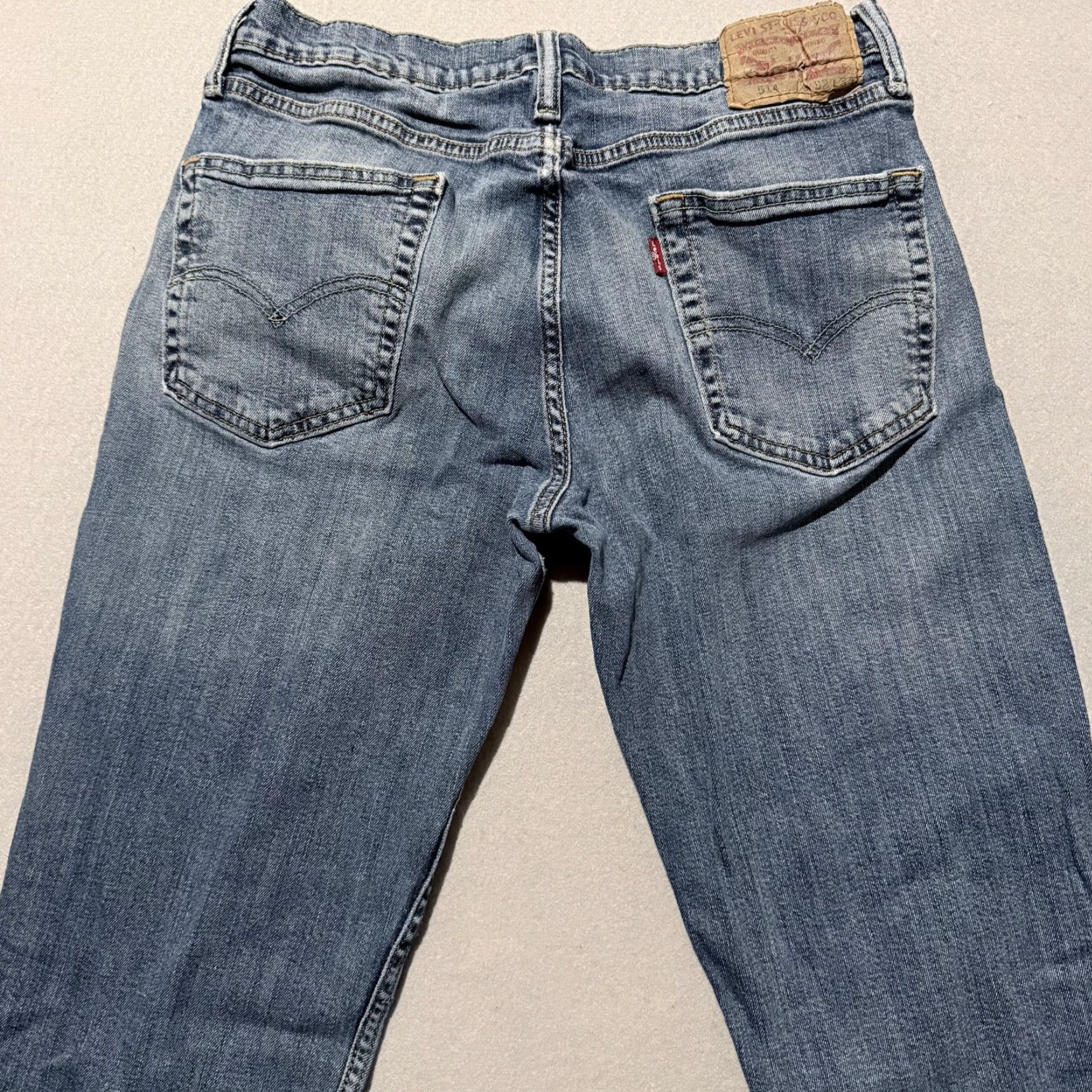 Levi's Levi's 514 Jeans Men Blue Denim Low Rise Classic Straight Fit 32x34 Distressed - Levi's Jeans Men Blue Denim 32x34 Distressed Size US 32 / EU 48 - 4 Thumbnail
