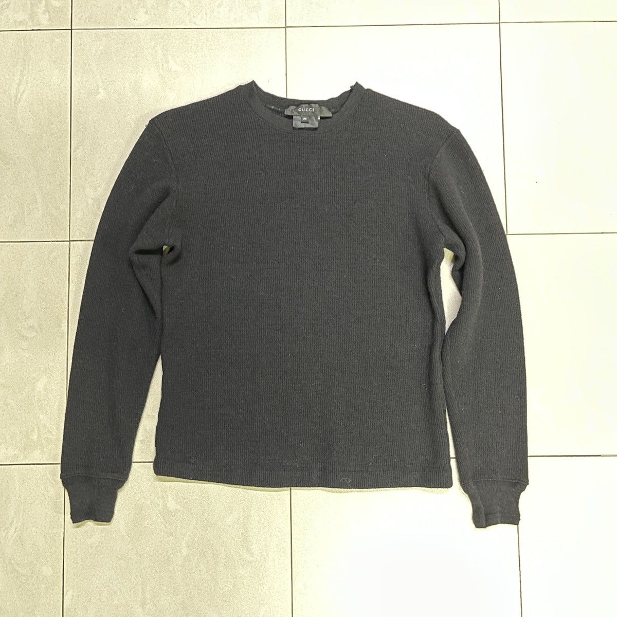 Gucci × Japanese Brand × Vintage Vintage Gucci Knit Longsleeve Shirt Size S / US 4 / IT 40 - 2 Thumbnail