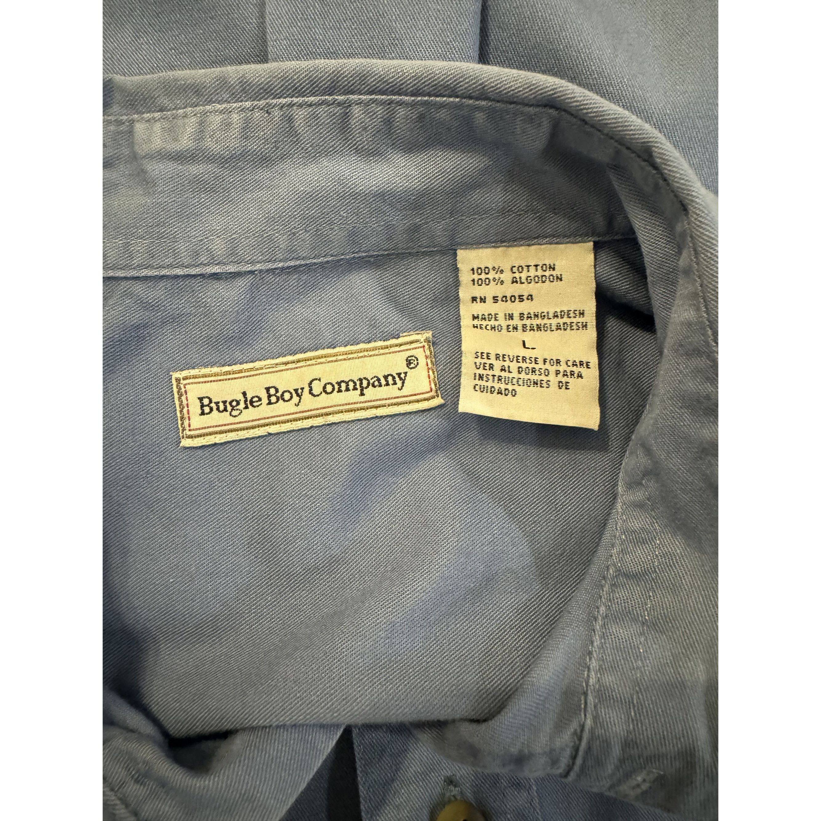 Bugle Boy Bugle Boy Company Men's Chambray Button Down Shirt Large Size US L / EU 52-54 / 3 - 4 Thumbnail