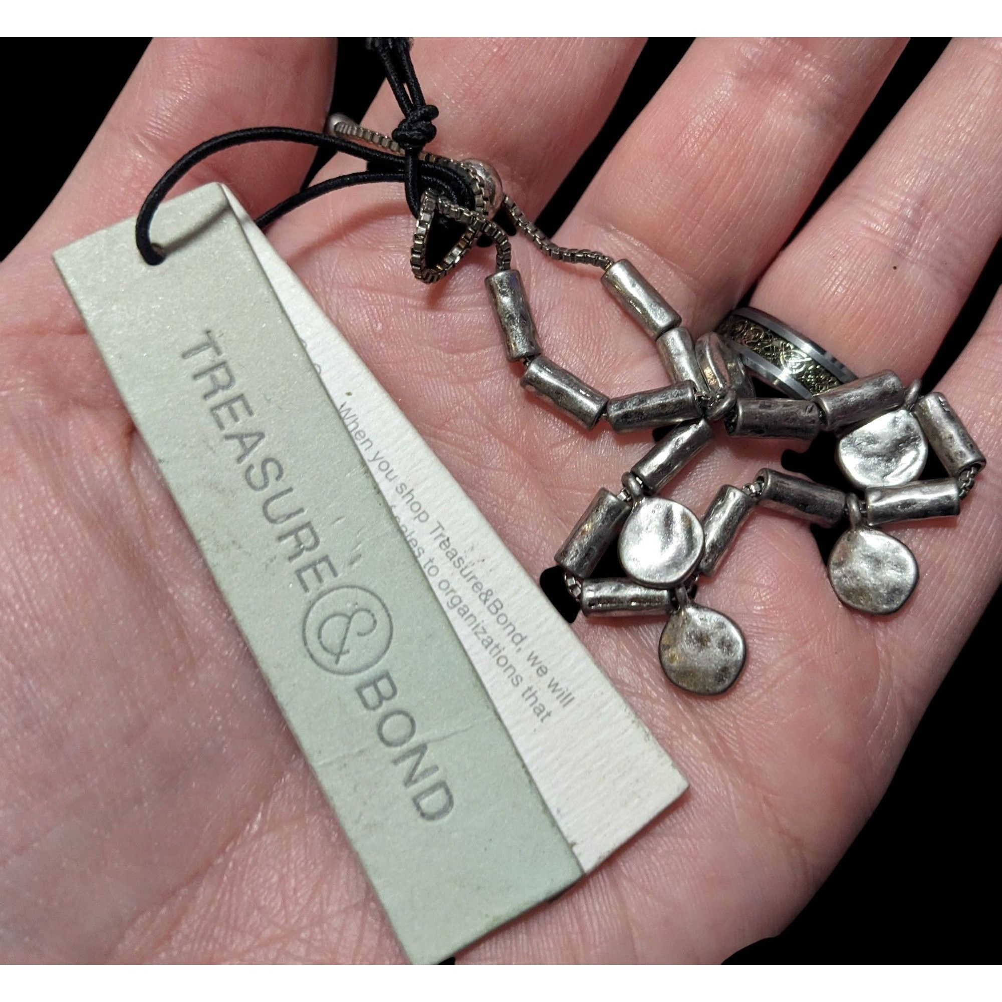Nordstrom Treasure & Bond Brutalist Rhodium Plated Charm Bracelet Size ONE SIZE - 3 Thumbnail