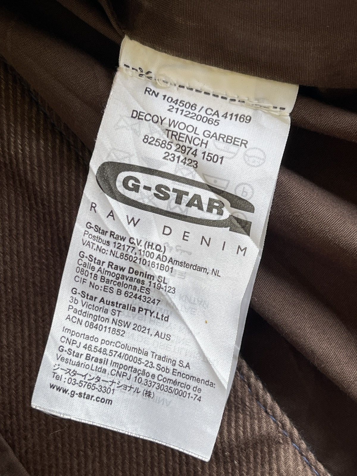 G-Star G-Star Decoy Wool Garber Trench Size US S / EU 44-46 / 1 - 7 Thumbnail