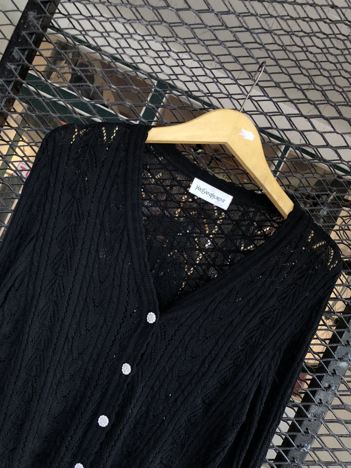 Saint Laurent Paris × Yves Saint Laurent YVES SAINT LAURENT CARDIGAN BLACK Size M / US 6-8 / IT 42-44 - 5 Thumbnail