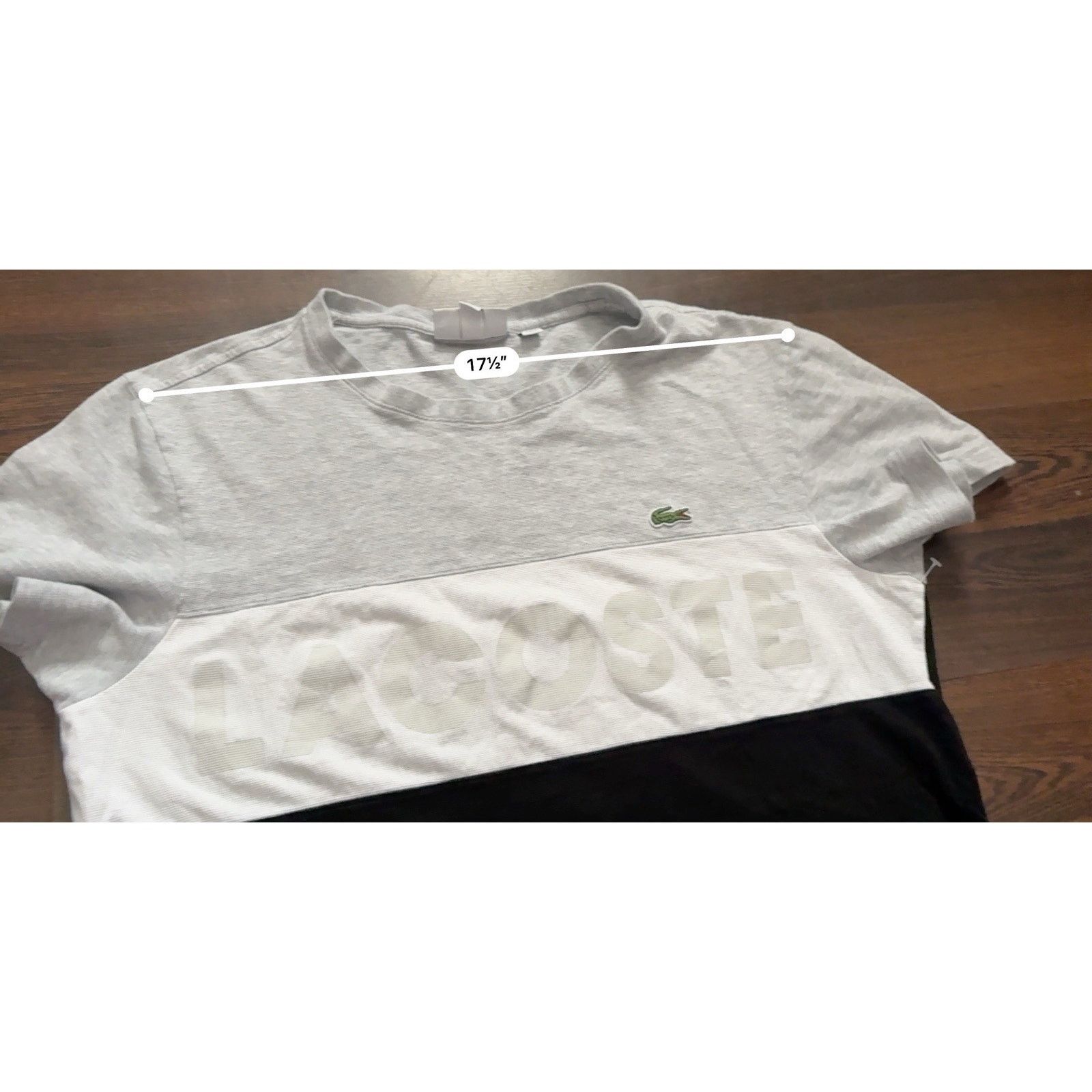 Lacoste Lacoste Sport Spellout T-Shirt Black Grey Mens Tee SZ FR7 XL Size US XL / EU 56 / 4 - 8 Thumbnail