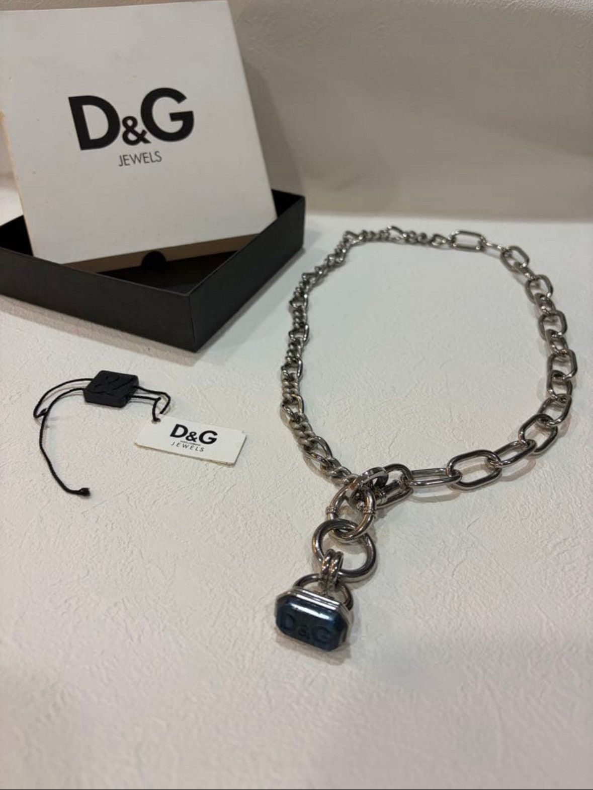 Dolce & Gabbana Two Tone Double Chain Necklace Size ONE SIZE - 1 Thumbnail