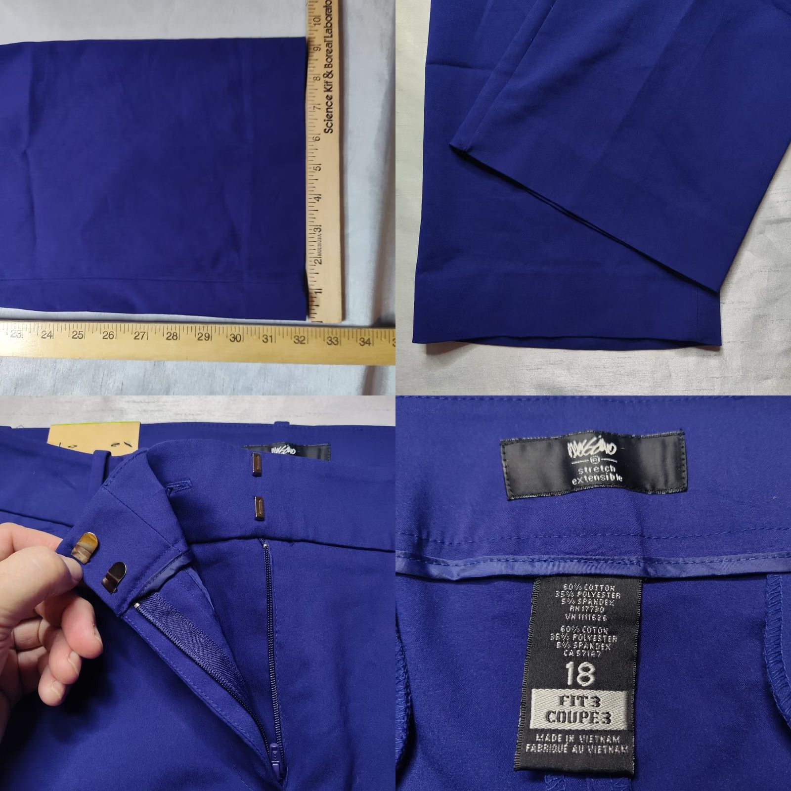 Mossimo Mossimo Stretch Extensible Women 18 Plum Mid-Waist Straight Pants NEW Dress Pants Size 40" / US 18 - 8 Thumbnail