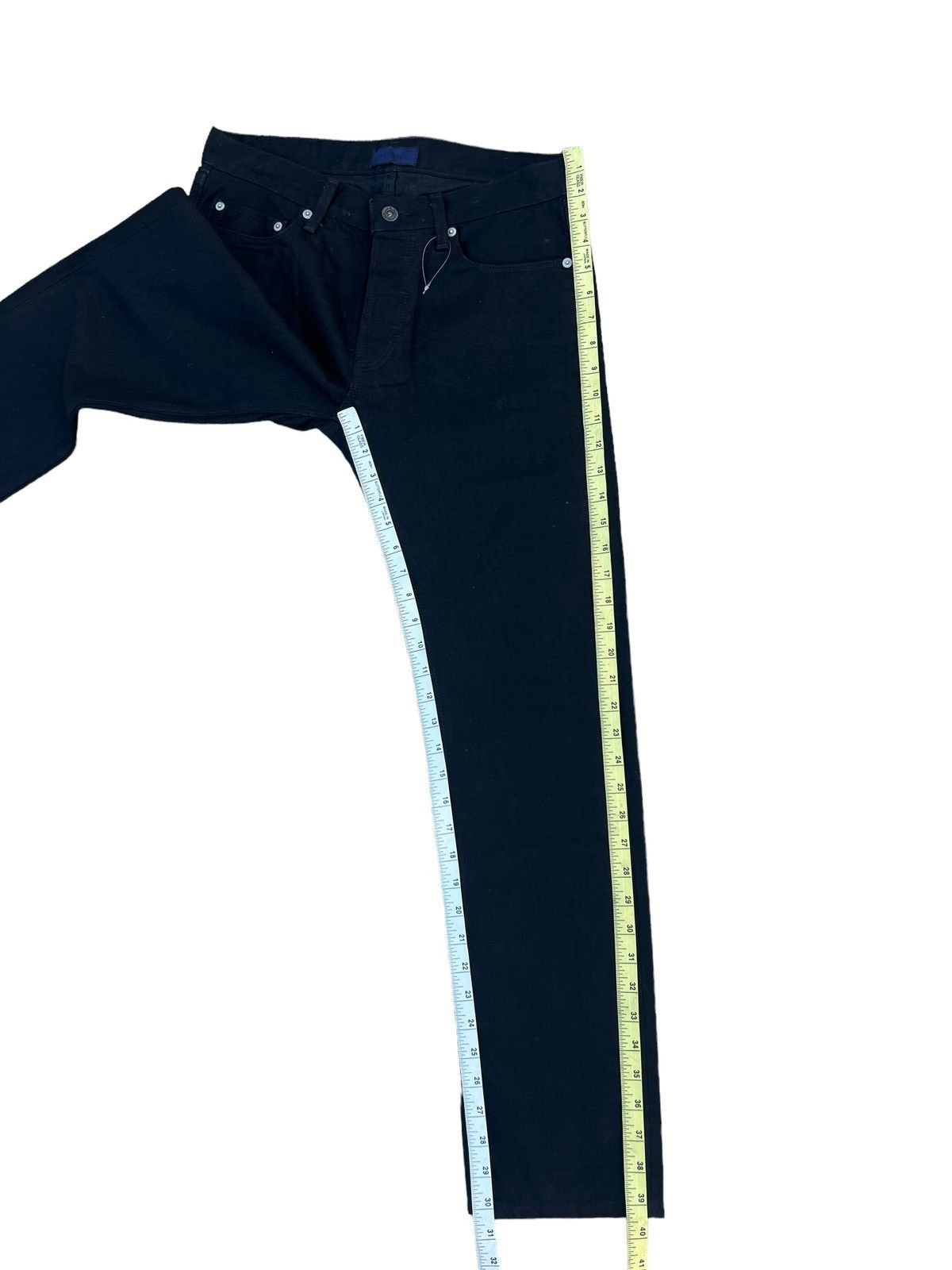 Vintage Fire Service Japan Super Black Denim Selvedge Jeans Skinny Size US 30 / EU 46 - 5 Thumbnail
