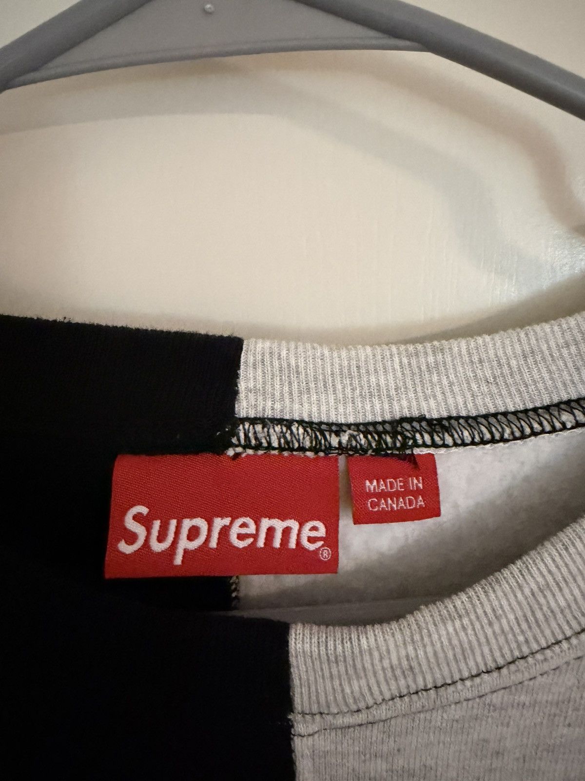 Supreme Supreme Split Two Tone Crewneck Size US L / EU 52-54 / 3 - 4 Thumbnail