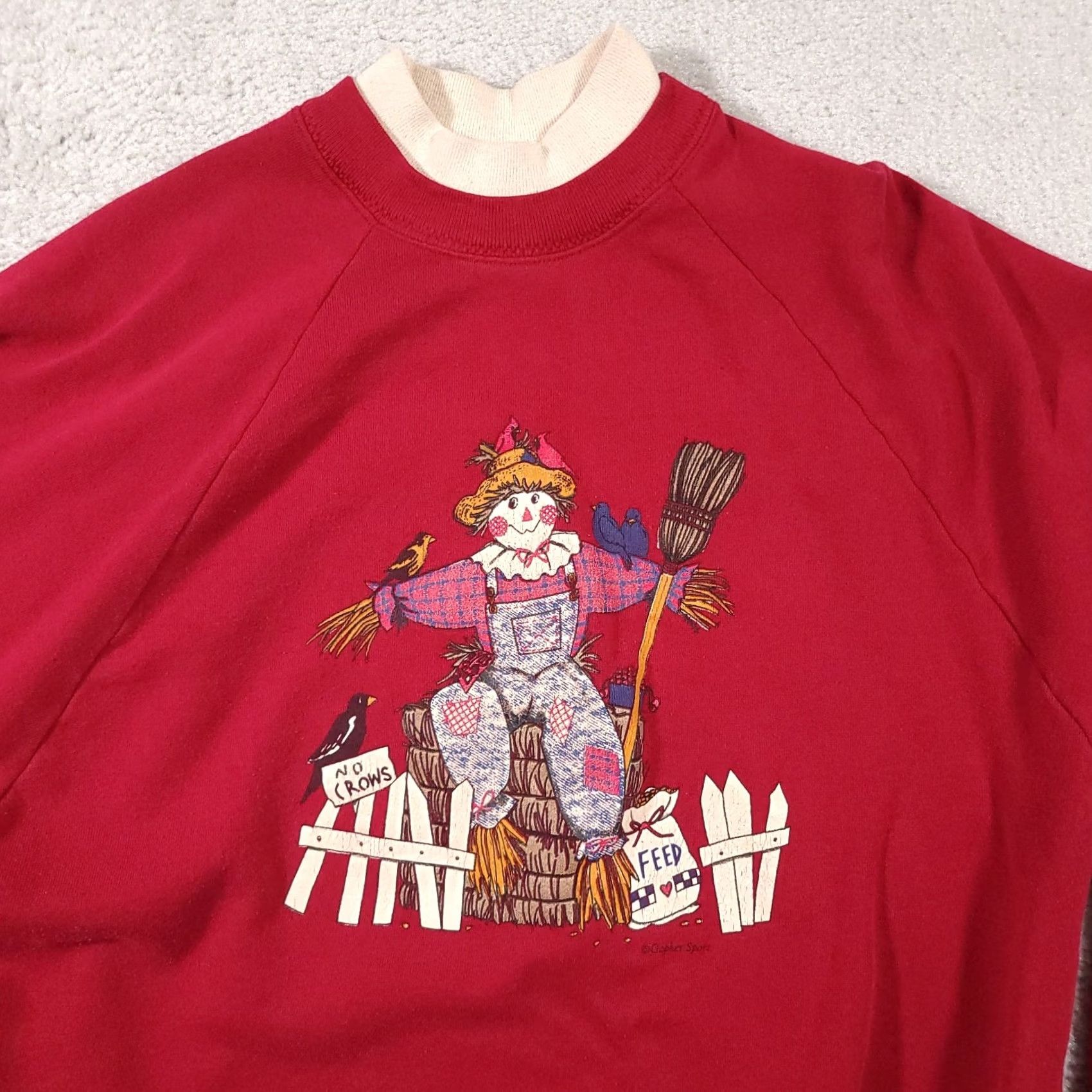 Vintage VINTAGE Gopher Sport Sweatshirt Women’s 2X Plus Gray Cotton Blend USA Made Farm Scarecrow Grannycore 1980s Mens Women Girls Size XXL / US 16-18 / IT 52-54 - 3 Thumbnail