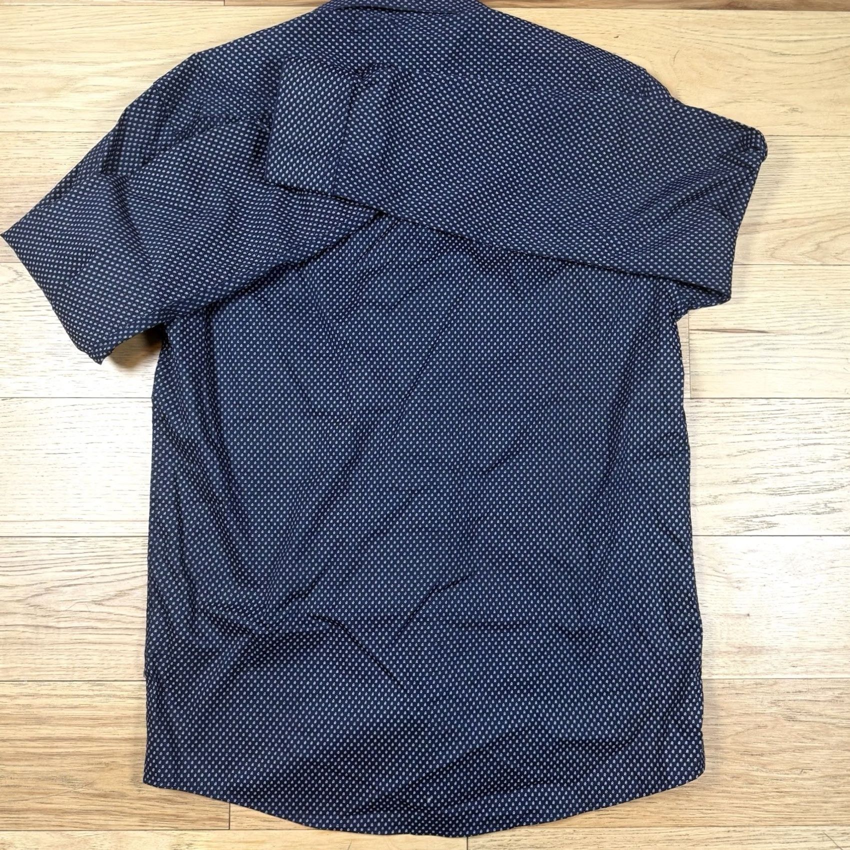 Lucky Brand Lucky Brand Button Shirt Mens M Slim Fit Short Sleeve Blue Stretch NWT AOP Casual Short Sleeve Button-Up Size US M / EU 48-50 / 2 - 6 Thumbnail