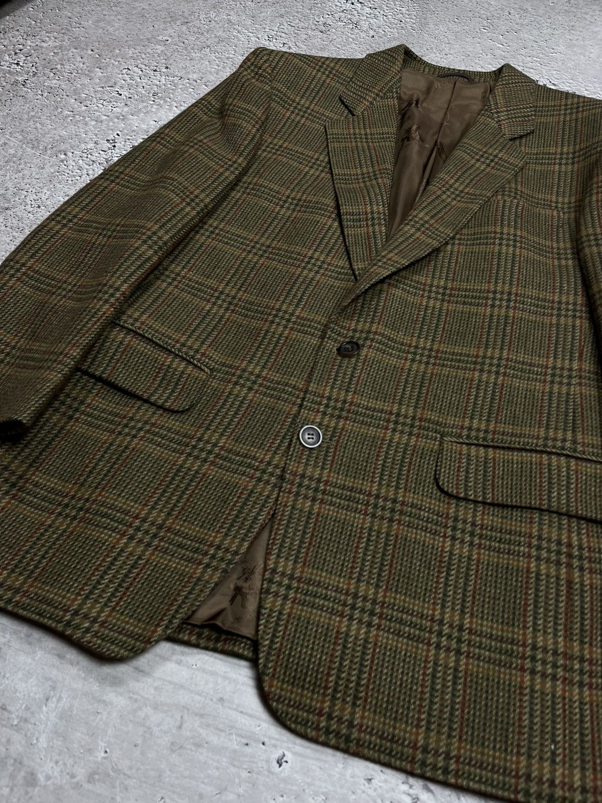 Bogner Bogner Wool Plaid Blazer Jacket Brown Green Check Size 48 Size 38R - 7 Thumbnail