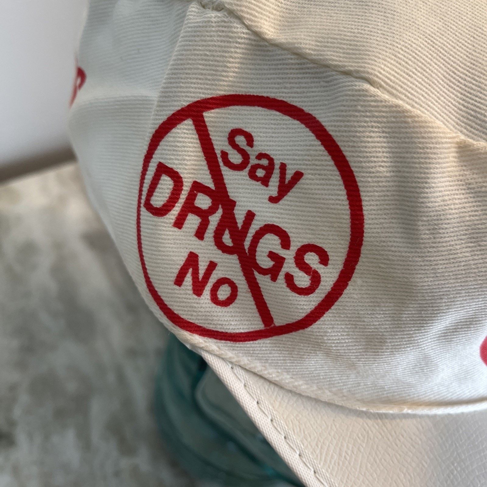 Vintage 80s MAB Paint Painters Cap OSFM Gator Brim Say No To Drugs 2 Size ONE SIZE - 4 Thumbnail