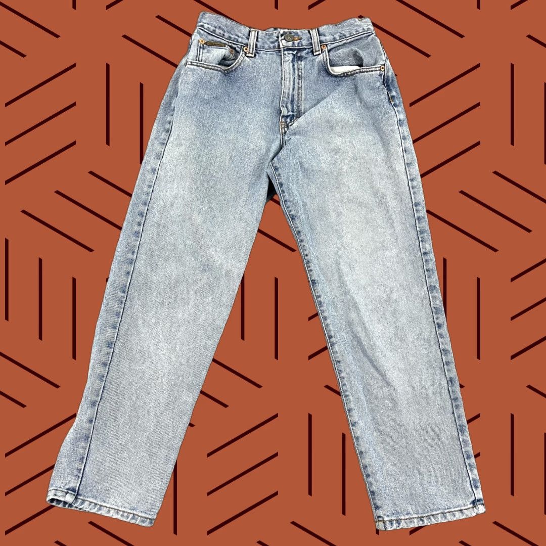Calvin Klein VINTAGE CALVIN KLEIN Jeans Womens 26x26 Light Blue Denim Slim Straight 8 100% Cotton Blue Womens Jeans Size 30" / US 8 / IT 44 - 1 Thumbnail