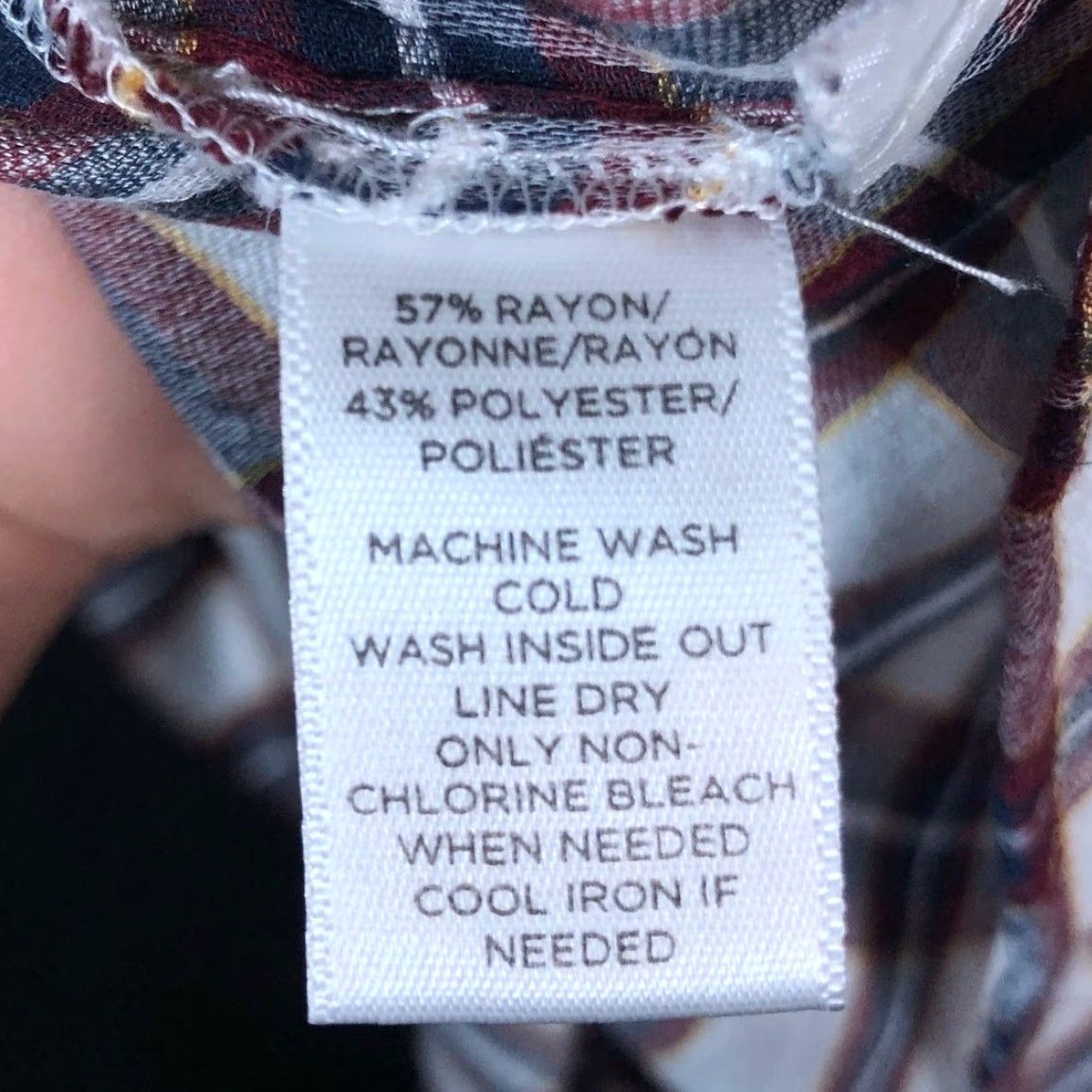 Ann Taylor Womens Shirt Ann Taylor LOFT White Multicolored Plaid Roll Tab Lightweight Small Casual Womens Crew Neck Long Sleeve T-Shirt Size S / US 4 / IT 40 - 7 Thumbnail