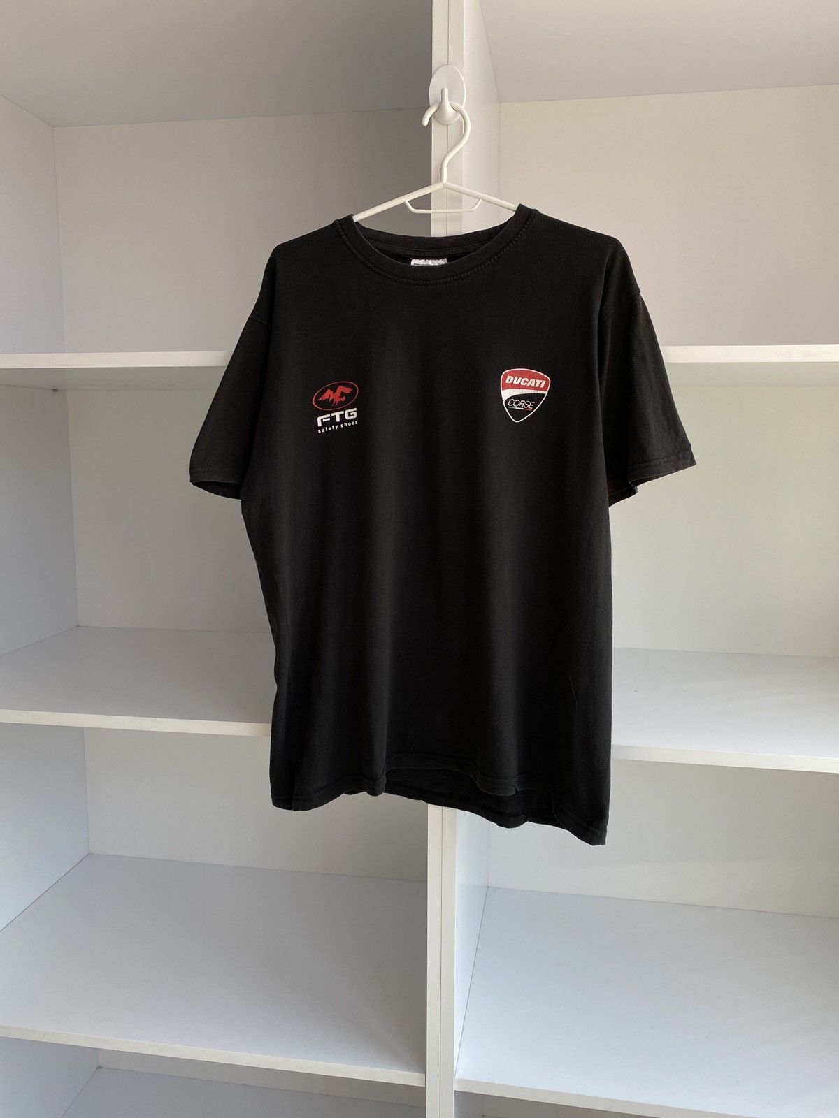 Ducati × Vintage Vintage Ducati Ftg Safety shoes tee Size US XL / EU 56 / 4 - 3 Thumbnail