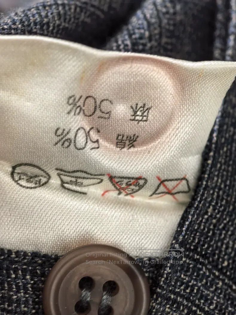 Issey Miyake Issey Miyake Blue Gray Plaid Linen and Cotton Thick Woven Size US M / EU 48-50 / 2 - 7 Thumbnail