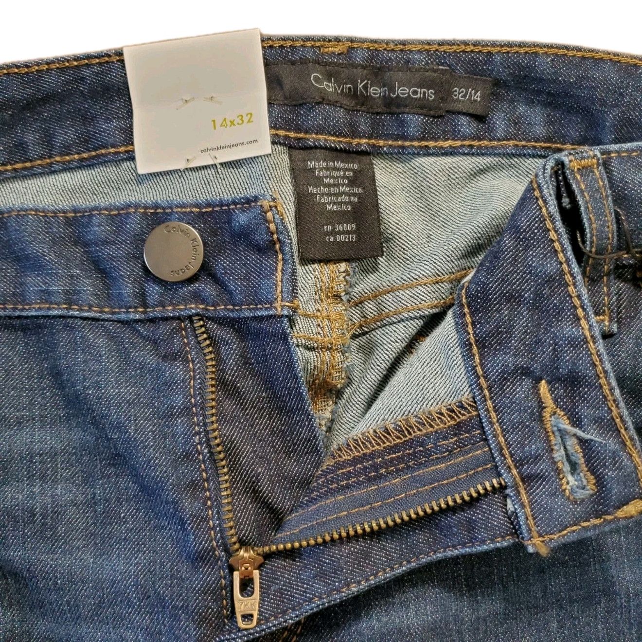 Calvin Klein Calvin Klein Size 14/32 NEW Jeans Blue Cotton Denim Stretch Size 36" / US 14 / IT 50 - 7 Thumbnail