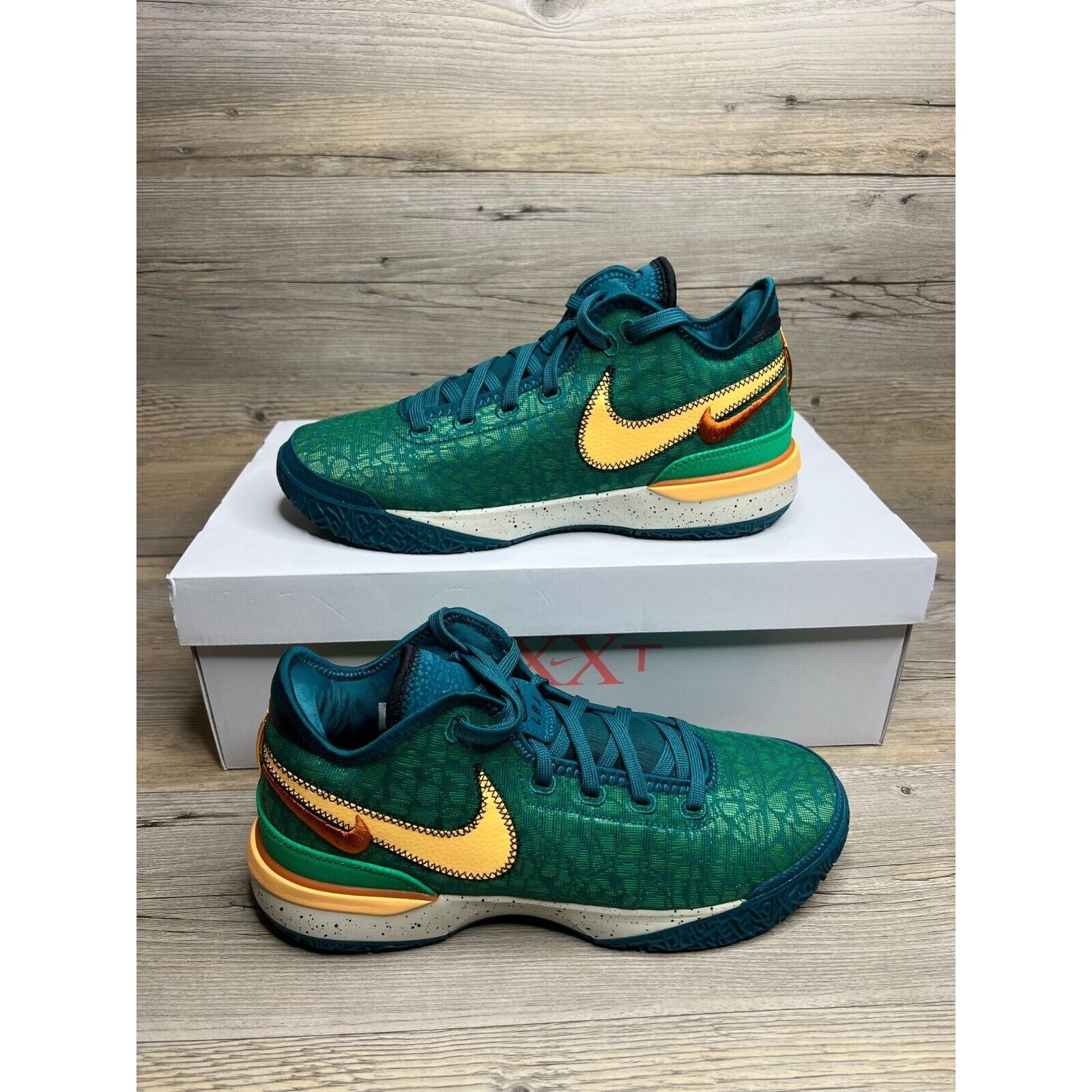 image of Nike Zoom Lebron Nxxt Gen Mens Size 13 Geode Teal Melon Tint Shoes