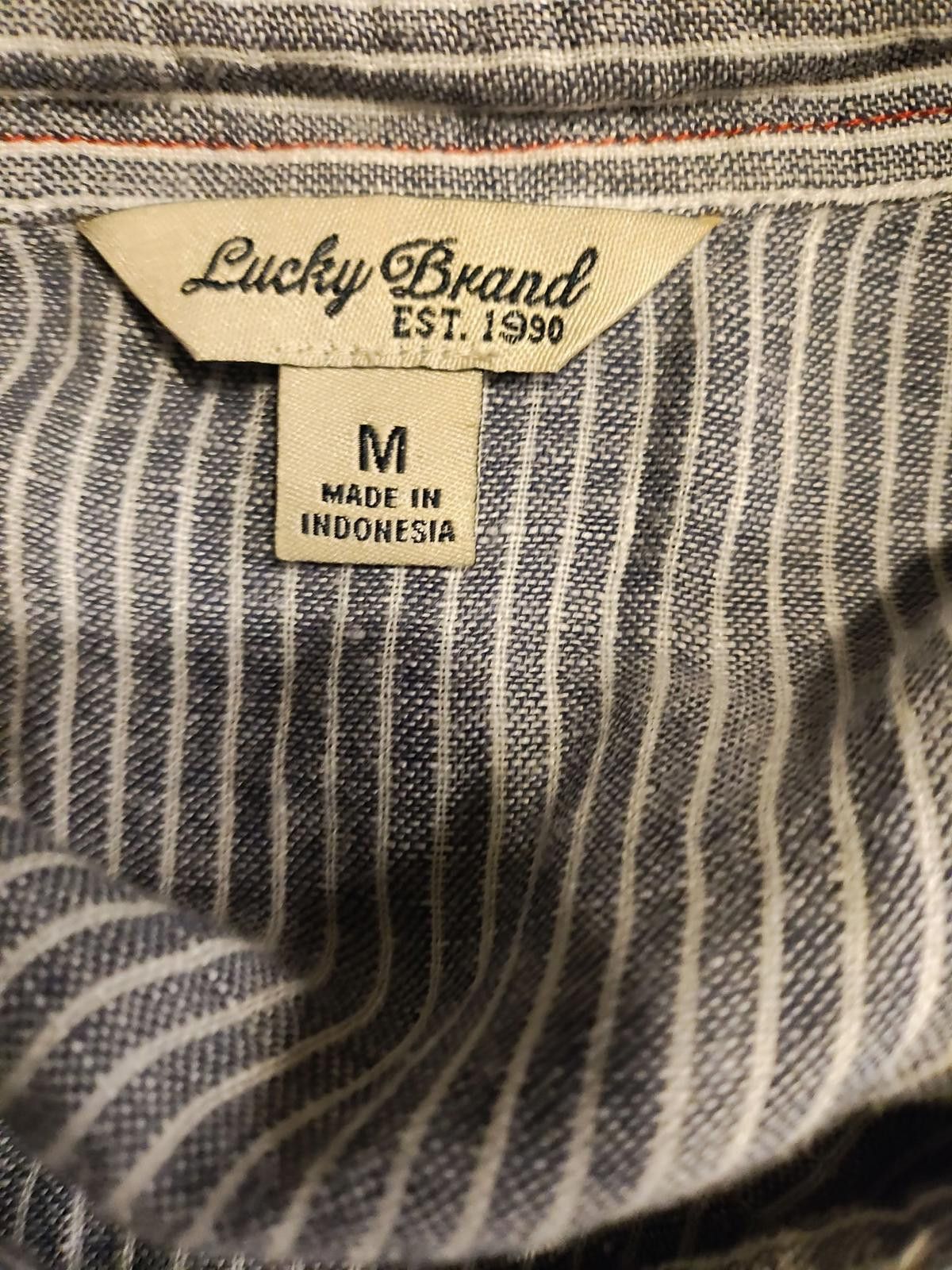 Lucky Brand Lucky Brand Men's Casual Striped Button-Up Shirt Size US M / EU 48-50 / 2 - 7 Thumbnail