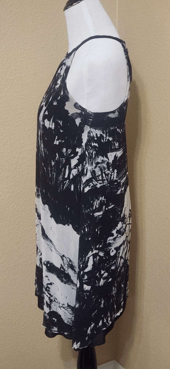 Eileen Fisher EILEEN FISHER Silk ABSTRACT ART PRINT Halter Mini Dress XS Size XS / US 0-2 / IT 36-38 - 3 Thumbnail