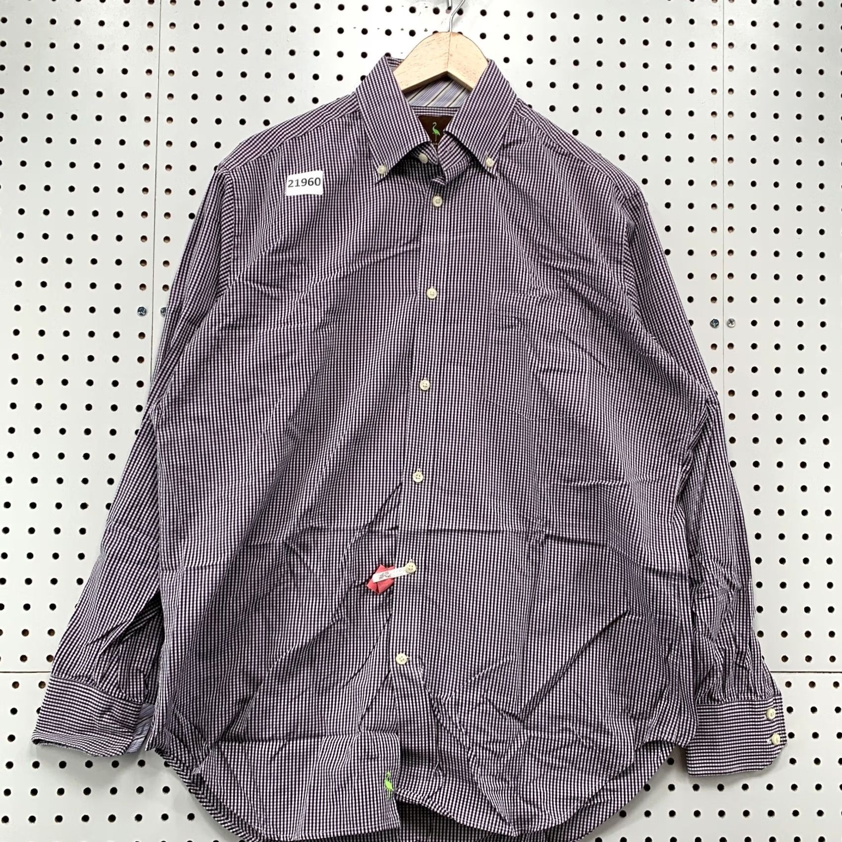 Tailorbyrd TailorByrd Button Down Shirt Purple White Check Long Sleeve Mens Large Size US L / EU 52-54 / 3 - 2 Thumbnail