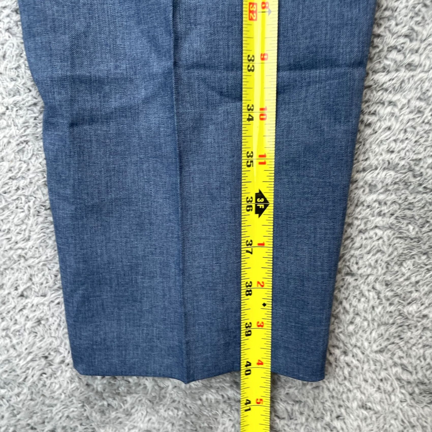 Kenneth Cole Kenneth Cole Pants Mens 34 x 30 Blue Reaction Techni Cole Performance Slim Straight Leg Dress Pants Size US 34 / EU 50 - 7 Thumbnail