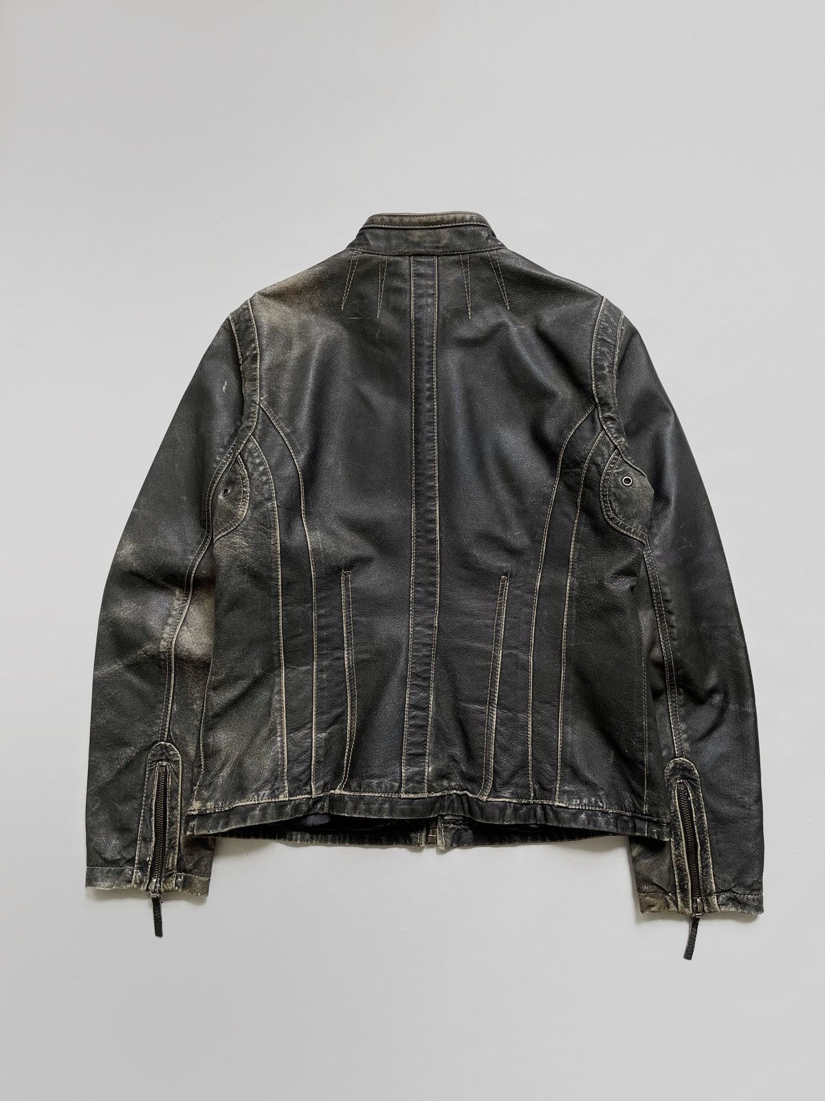 Other Vintage Heine avant-grade leather jacket Y2K Japanese style Size L / US 10 / IT 46 - 2 Thumbnail