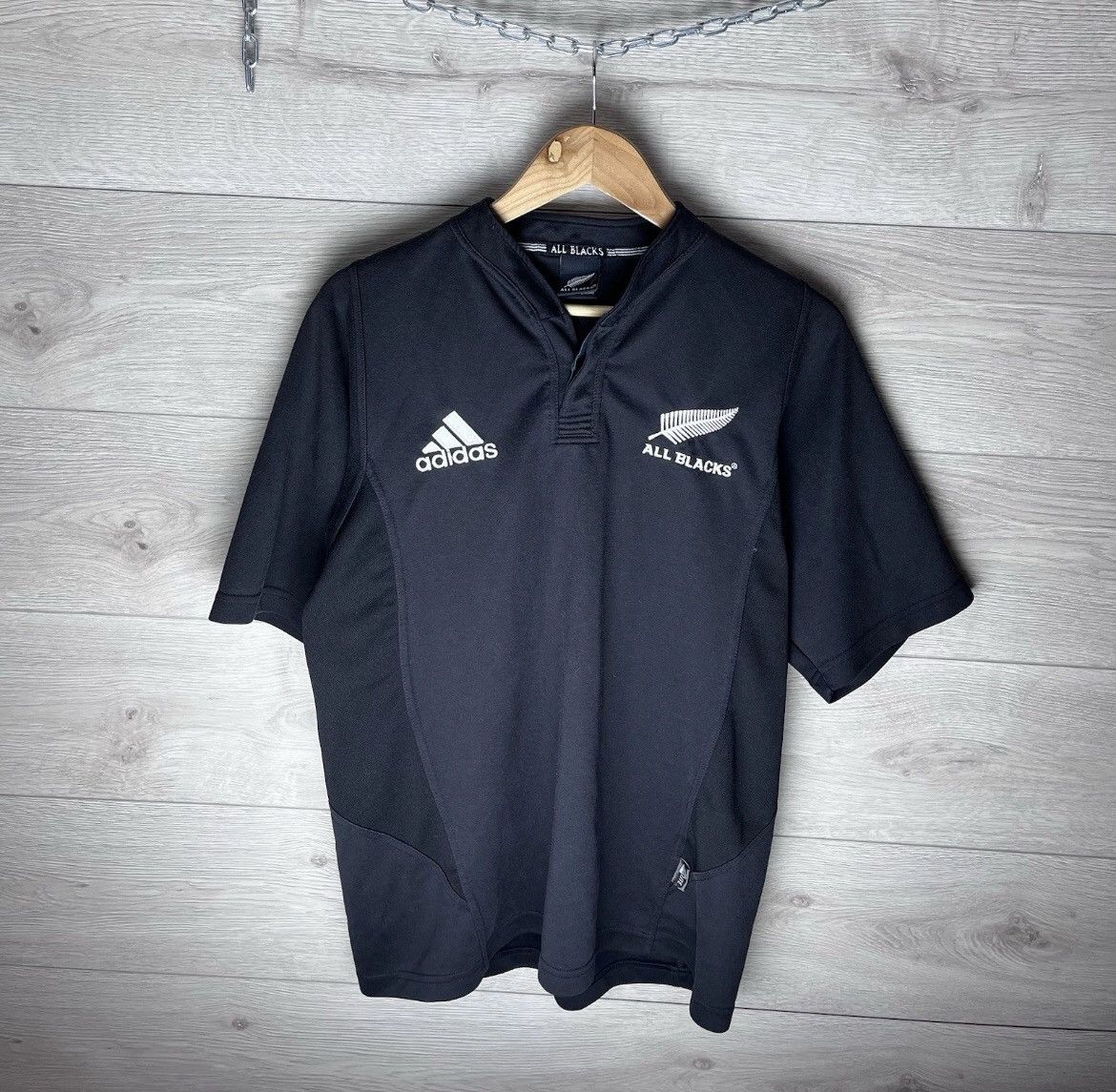 Vintage Vintage men’s soccer jersey Adidas All Black size M Size US M / EU 48-50 / 2 - 1 Thumbnail