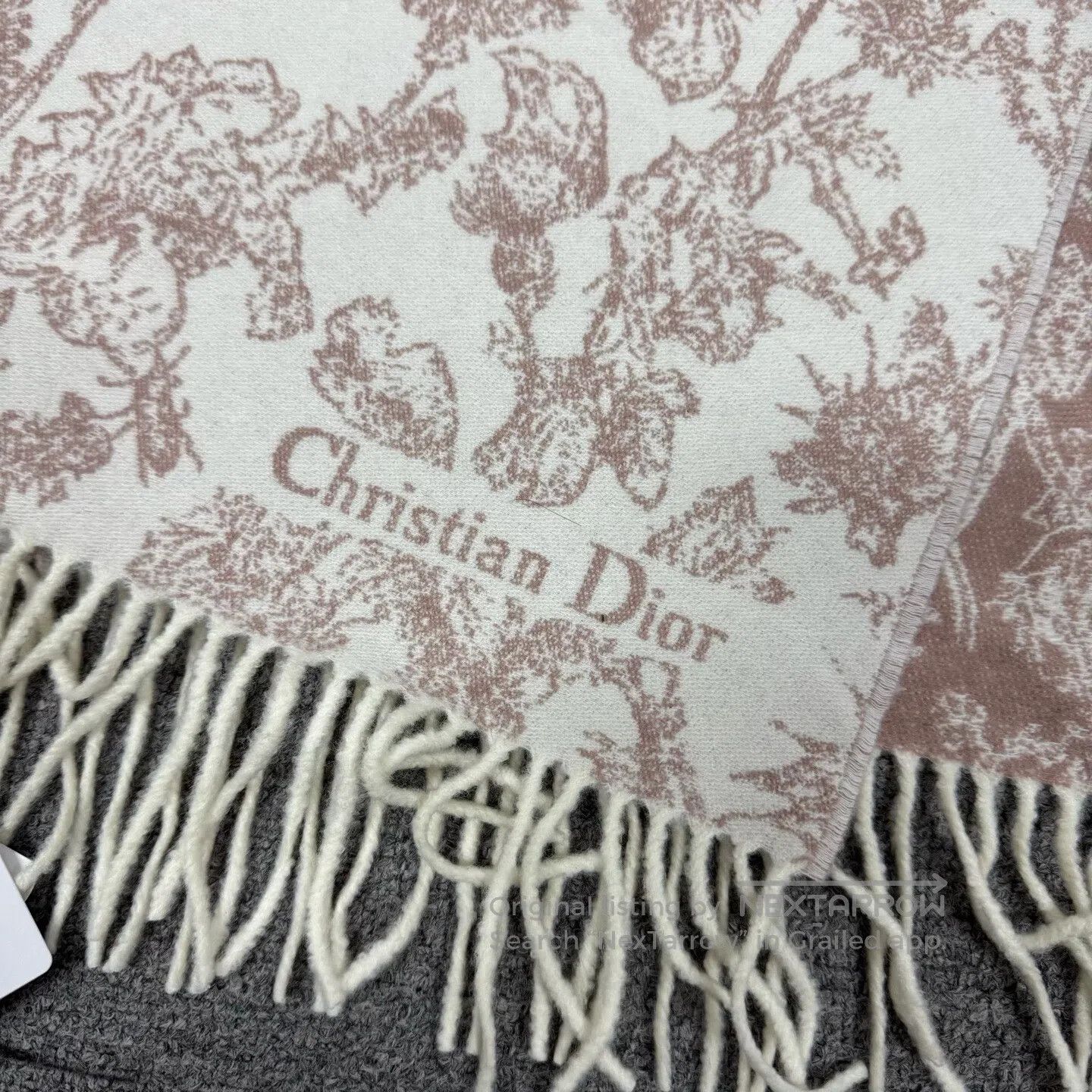 Dior Dior Floral jacquard double-sided cashmere scarf| Size ONE SIZE - 5 Thumbnail