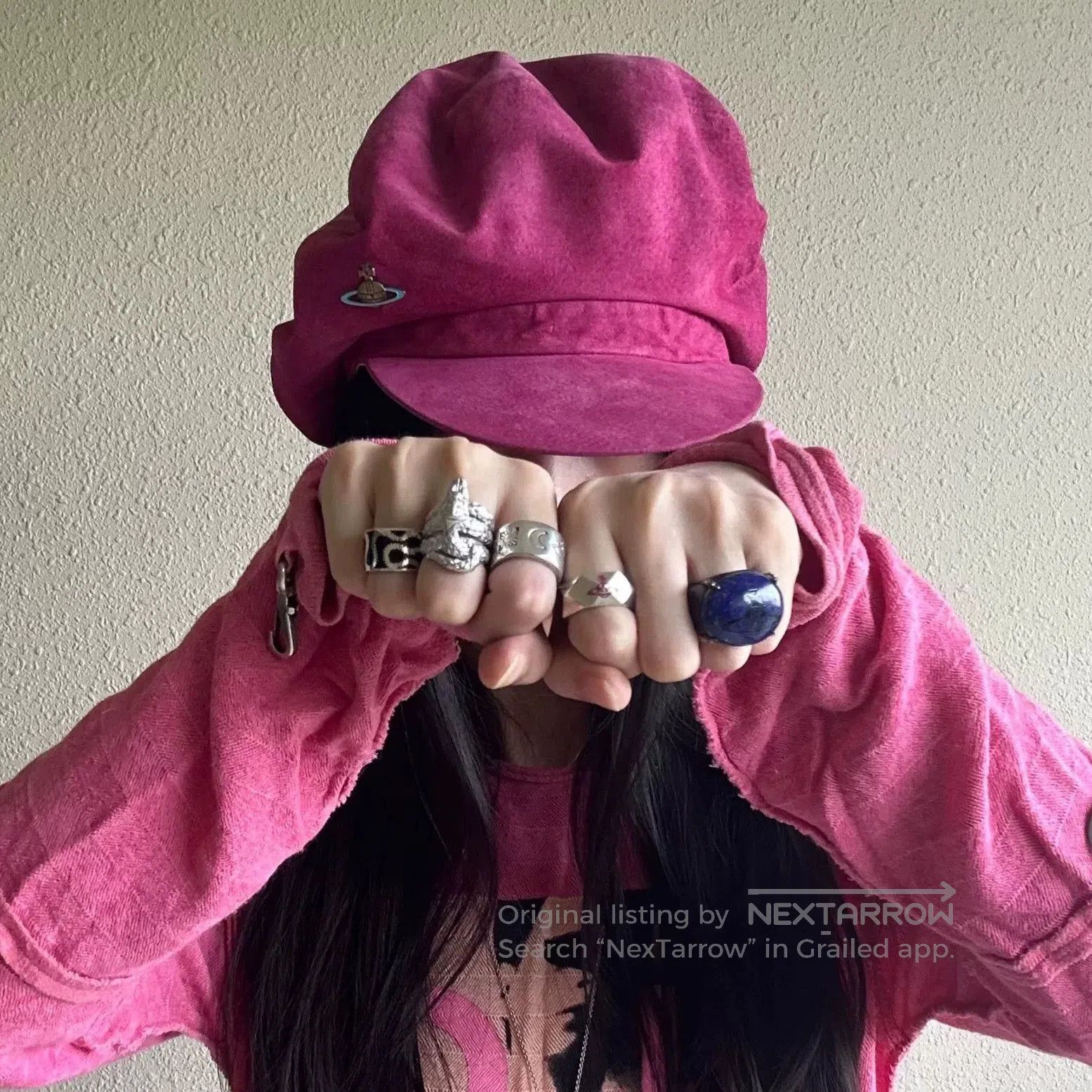 Vivienne Westwood vintage pink suede beret cap. Size ONE SIZE - 1 Thumbnail