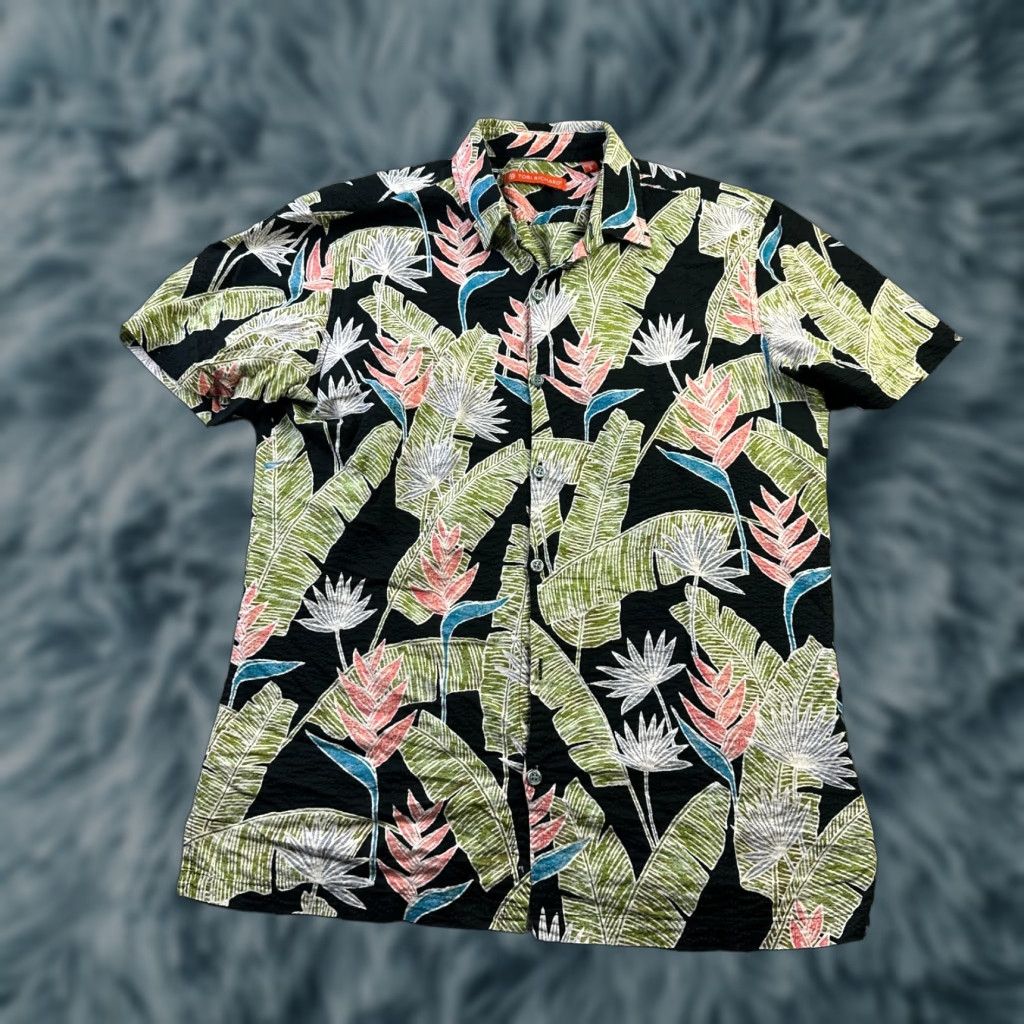 Tori Richard Tori Richard Shirt Mens Small Black Geometric Seersucker Button-Up Short Sleeve Casual Hawaiian Vintage: No Size US S / EU 44-46 / 1 - 1 Thumbnail