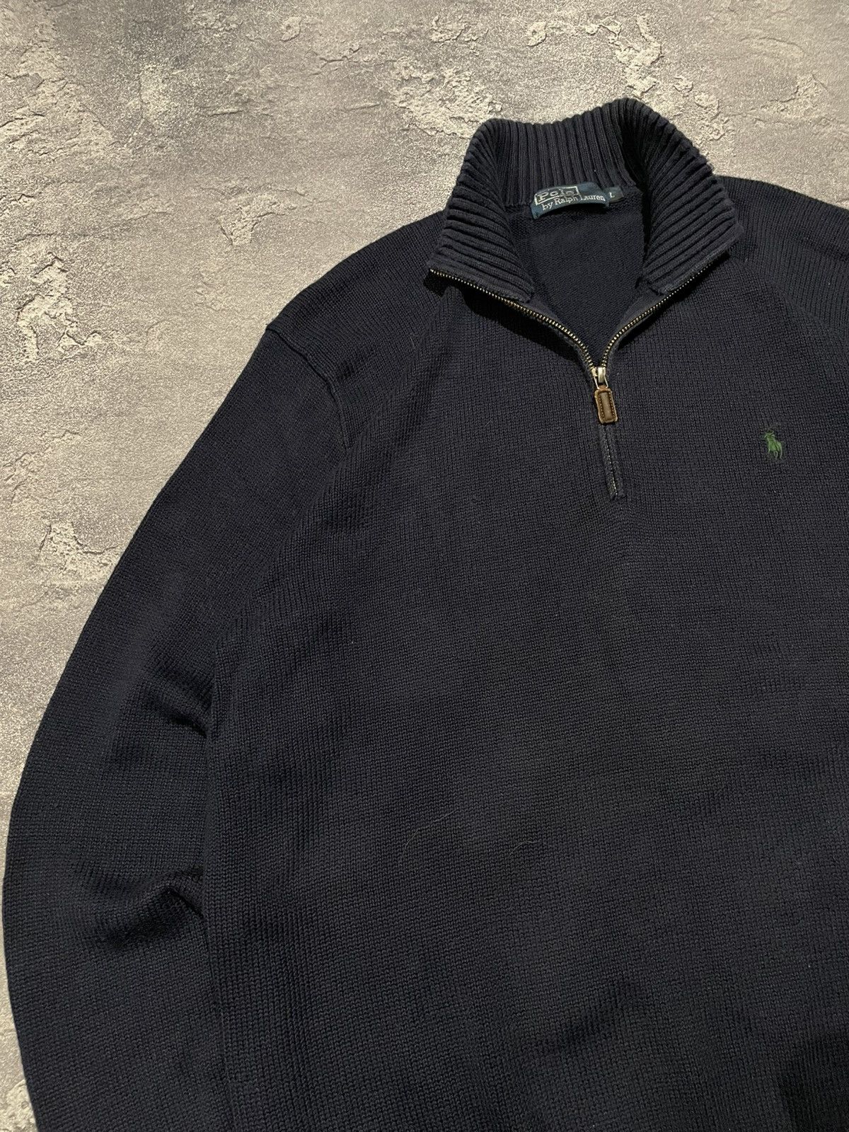 Polo Ralph Lauren × Vintage Vintage Polo Ralph Lauren 1/4 Zip Knitted Sweater Size US L / EU 52-54 / 3 - 4 Thumbnail