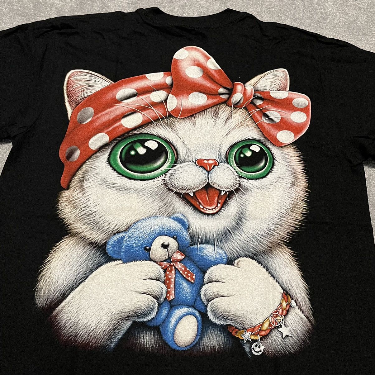 Imran Potato Imran Potato Glitter Cat Glow In The Dark Graphic Logo Tee Size US XL / EU 56 / 4 - 5 Thumbnail