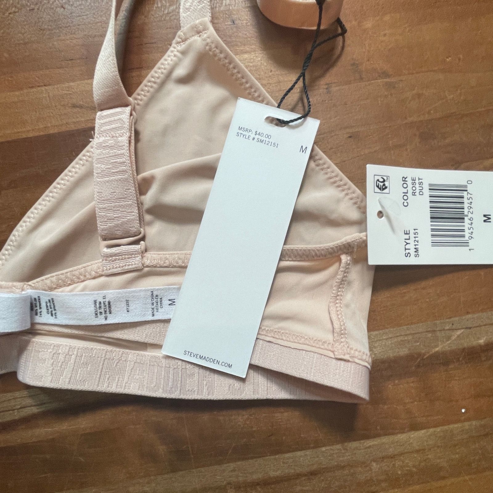 Steve Madden Steve Madden Women’s Triangle X-Back Lounge Bra tan medium Size ONE SIZE - 4 Thumbnail