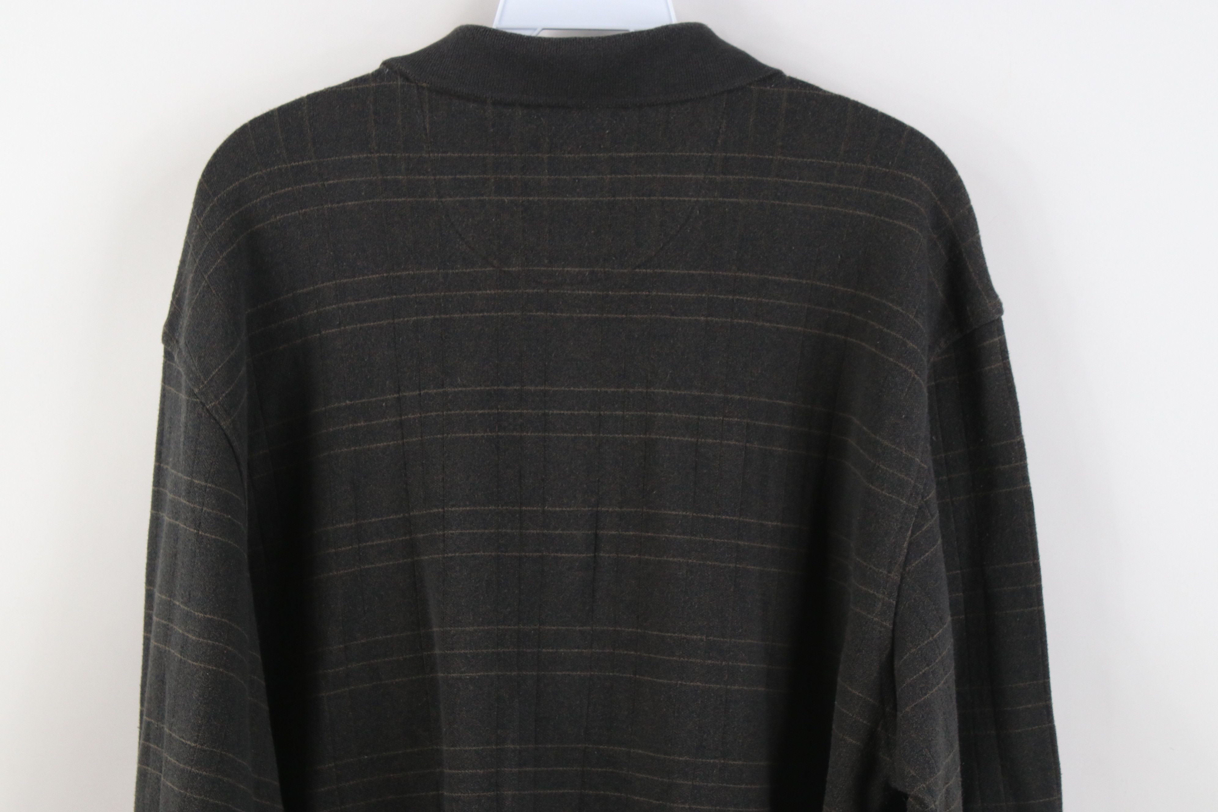 Vintage Vintage 90s Streetwear Long Sleeve Rugby Polo Shirt Plaid Size US XL / EU 56 / 4 - 10 Thumbnail