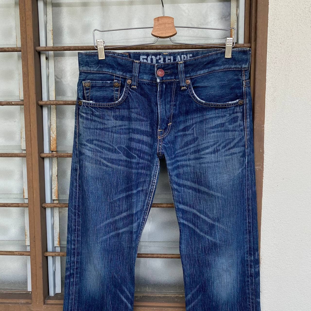 Edwin × Vintage FLARE GHOST CLAWMARK EDWIN BLUETRIP 503 JAPAN BJ03-43 Size US 30 / EU 46 - 12 Thumbnail