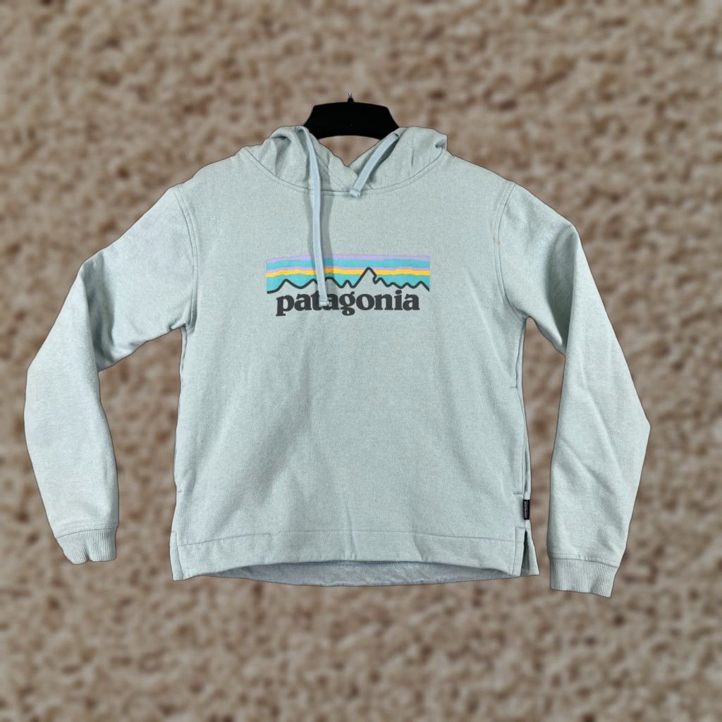 Patagonia Patagonia Hoodie Womens XS Blue Pullover Hooded Logo Jersey Lightweight Regular Crew Neck Activewear Sleeved Long Solid Size XS / US 0-2 / IT 36-38 - 1 Thumbnail