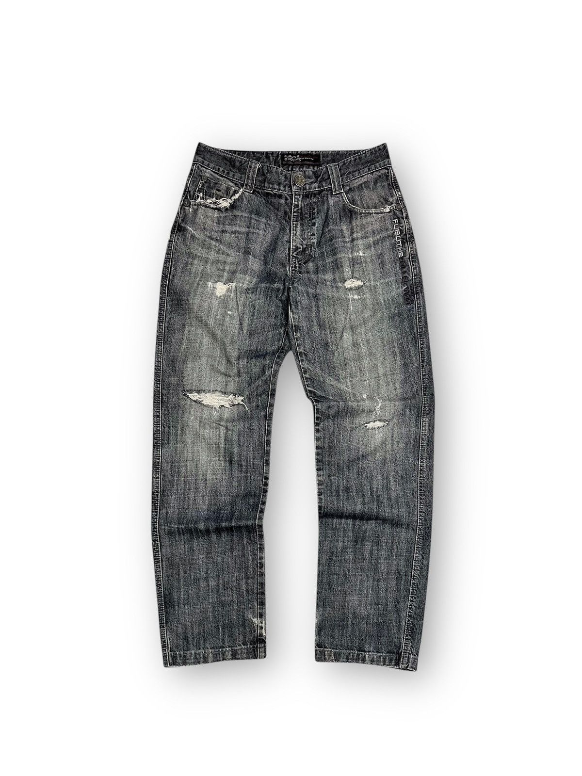 Fubu Fubu Collection Vintage Distressed Denim Pants Size US 31 - 2 Thumbnail