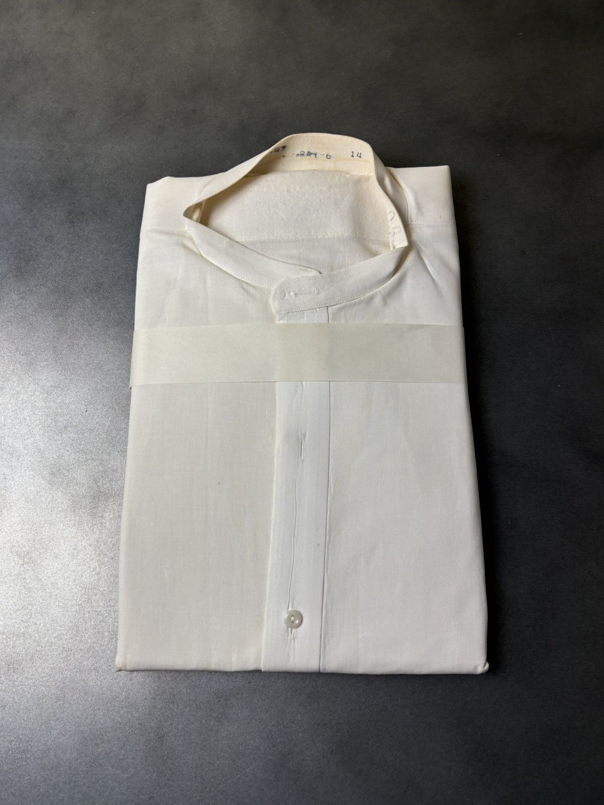Arrow × Van Heusen × Vintage 1940s Dress Shirt Vintage Sanforized Detachable Mandarin Size US S / EU 44-46 / 1 - 7 Thumbnail