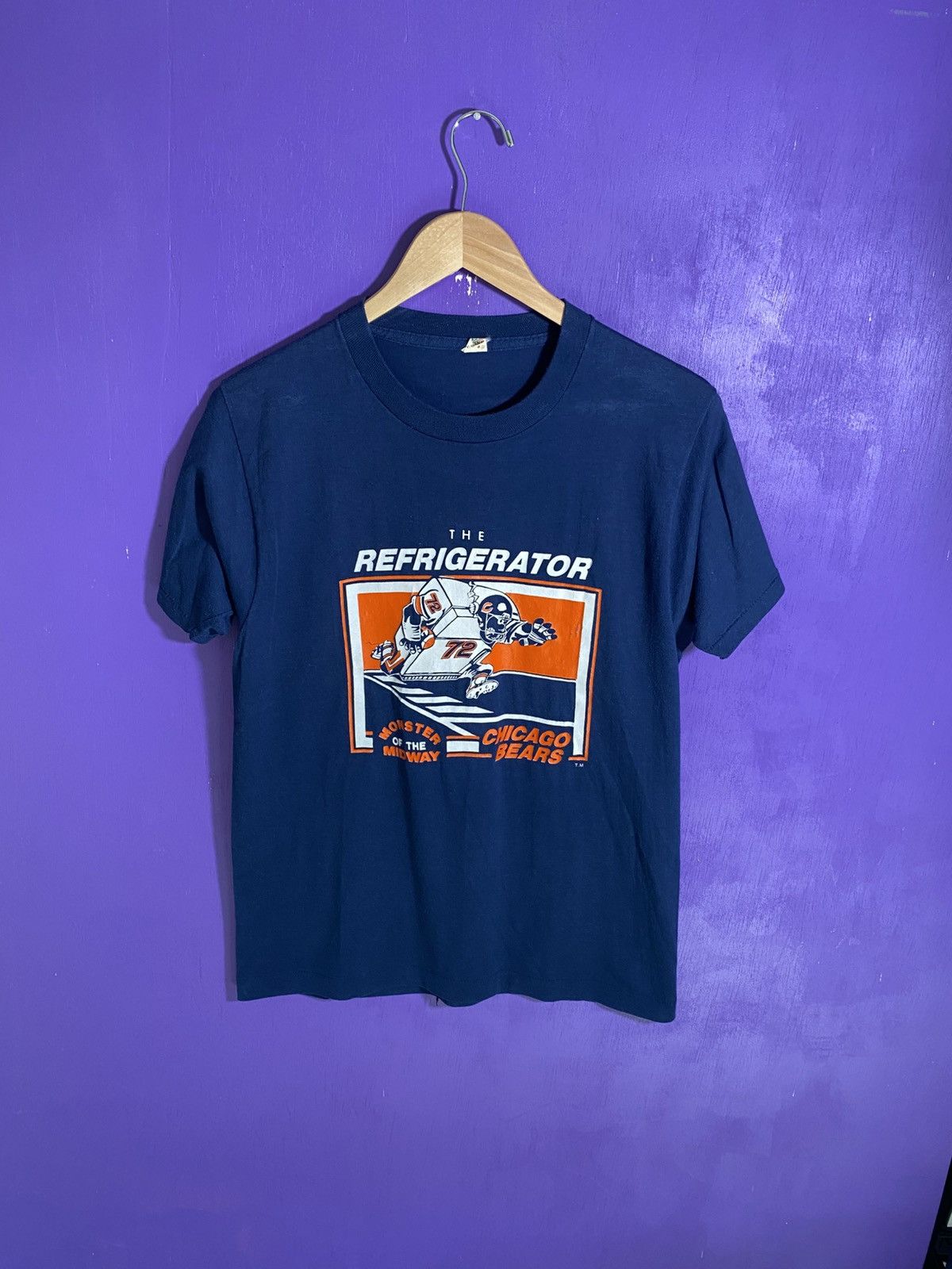 NFL × Vintage Vintage 80s Chicago bears The refrigerator t-shirt Size US M / EU 48-50 / 2 - 1 Thumbnail