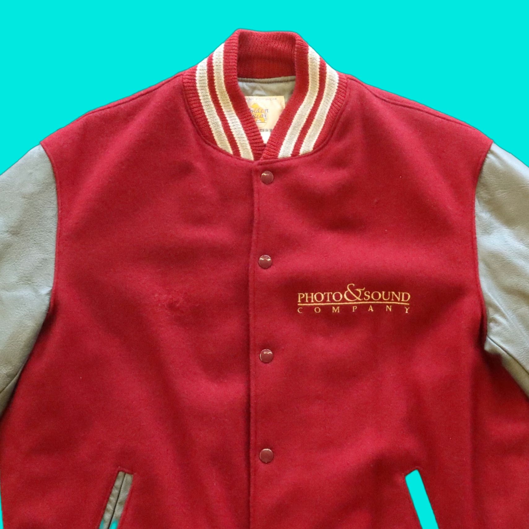 Golden Bear VINTAGE Golden Bear Varsity Jacket Mens L Red Wool Made in USA Size US L / EU 52-54 / 3 - 1 Thumbnail