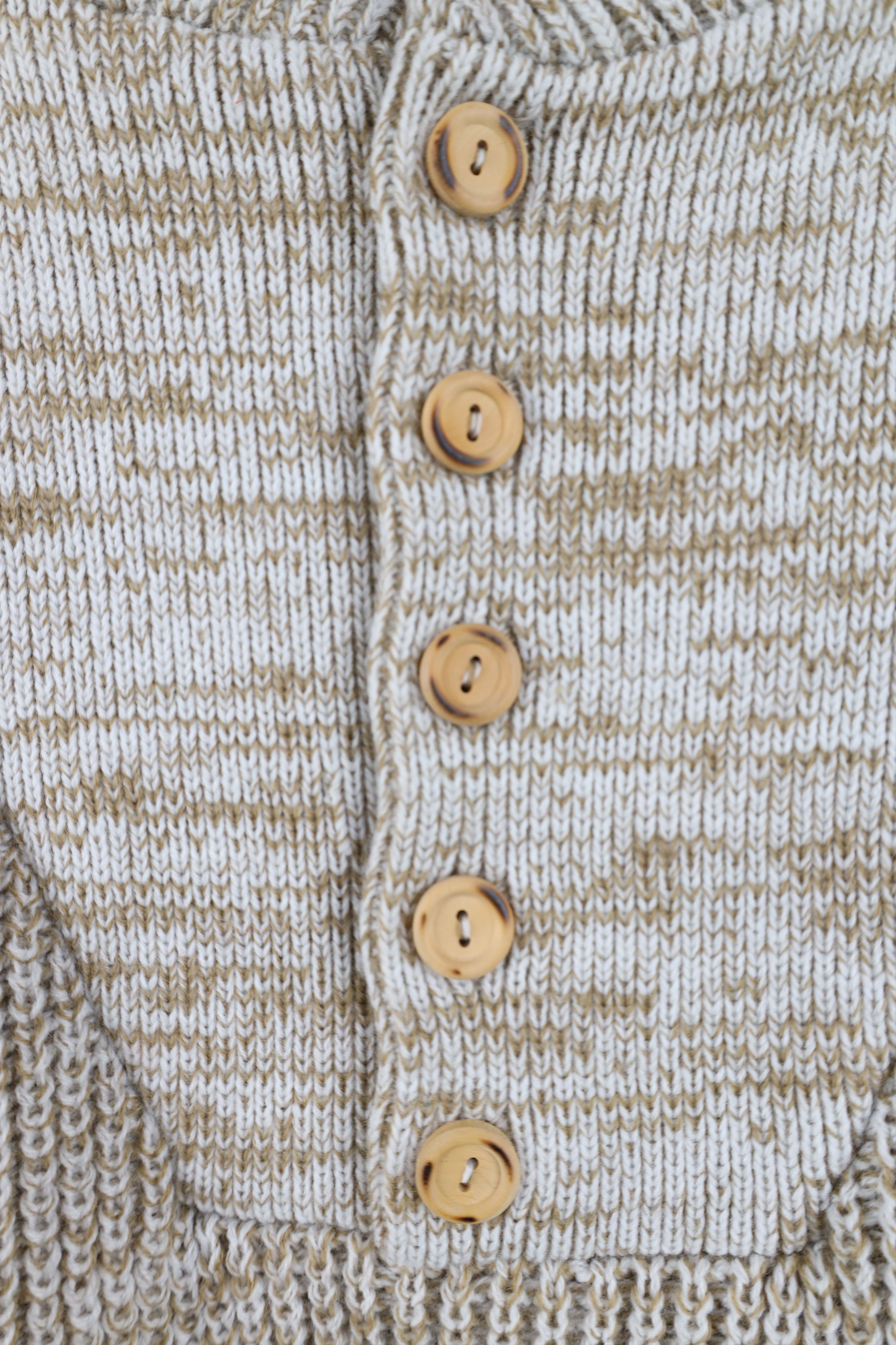 Vintage Vintage 70s Streetwear Chunky Ribbed Knit Henley Sweater Size US XL / EU 56 / 4 - 4 Thumbnail